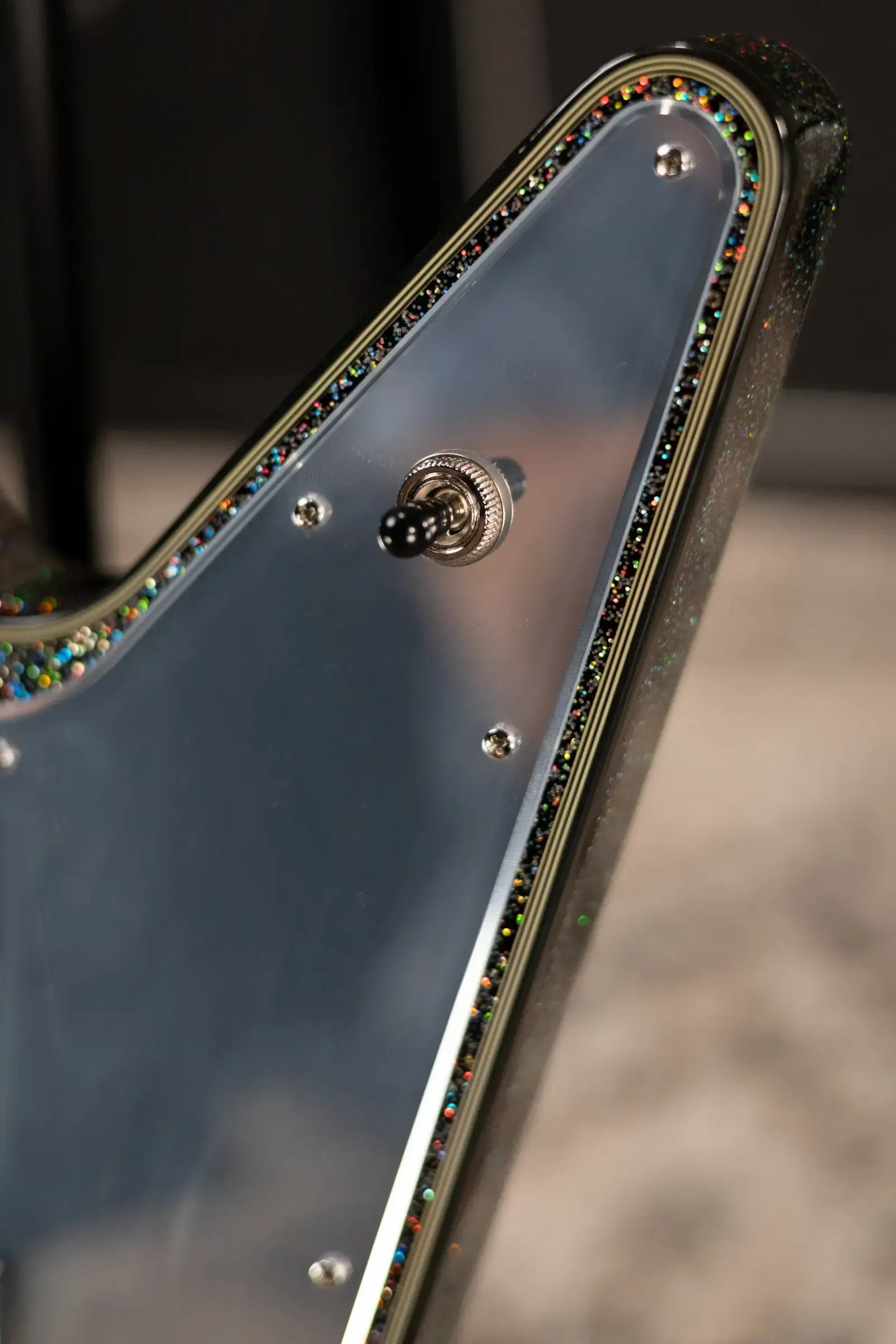 Epiphone Lzzy Hale Explorer Custom Electric Guitar - Black Diamond Holographic Sparkle
