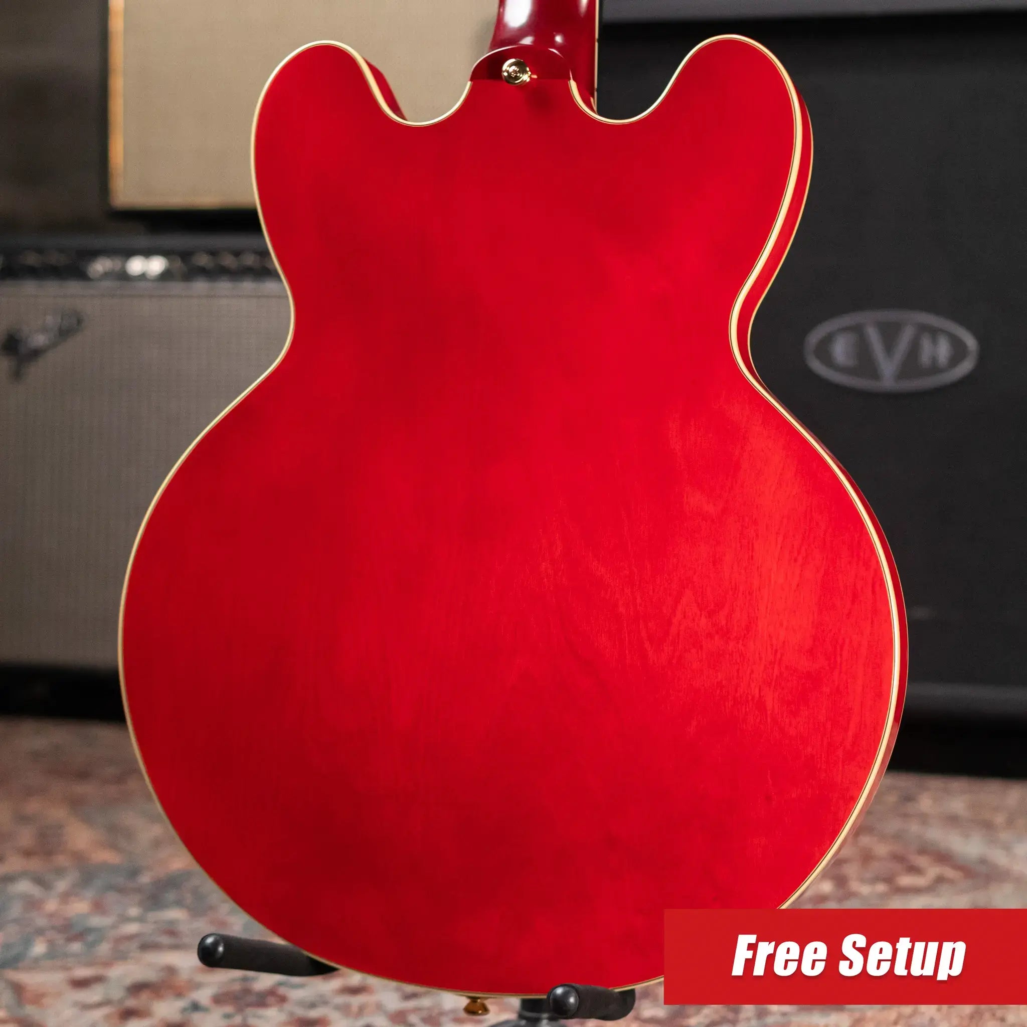 Epiphone Masterbilt Gem Archer Signature Sheraton Electric Guitar - Cherry Red with Hardshell Case