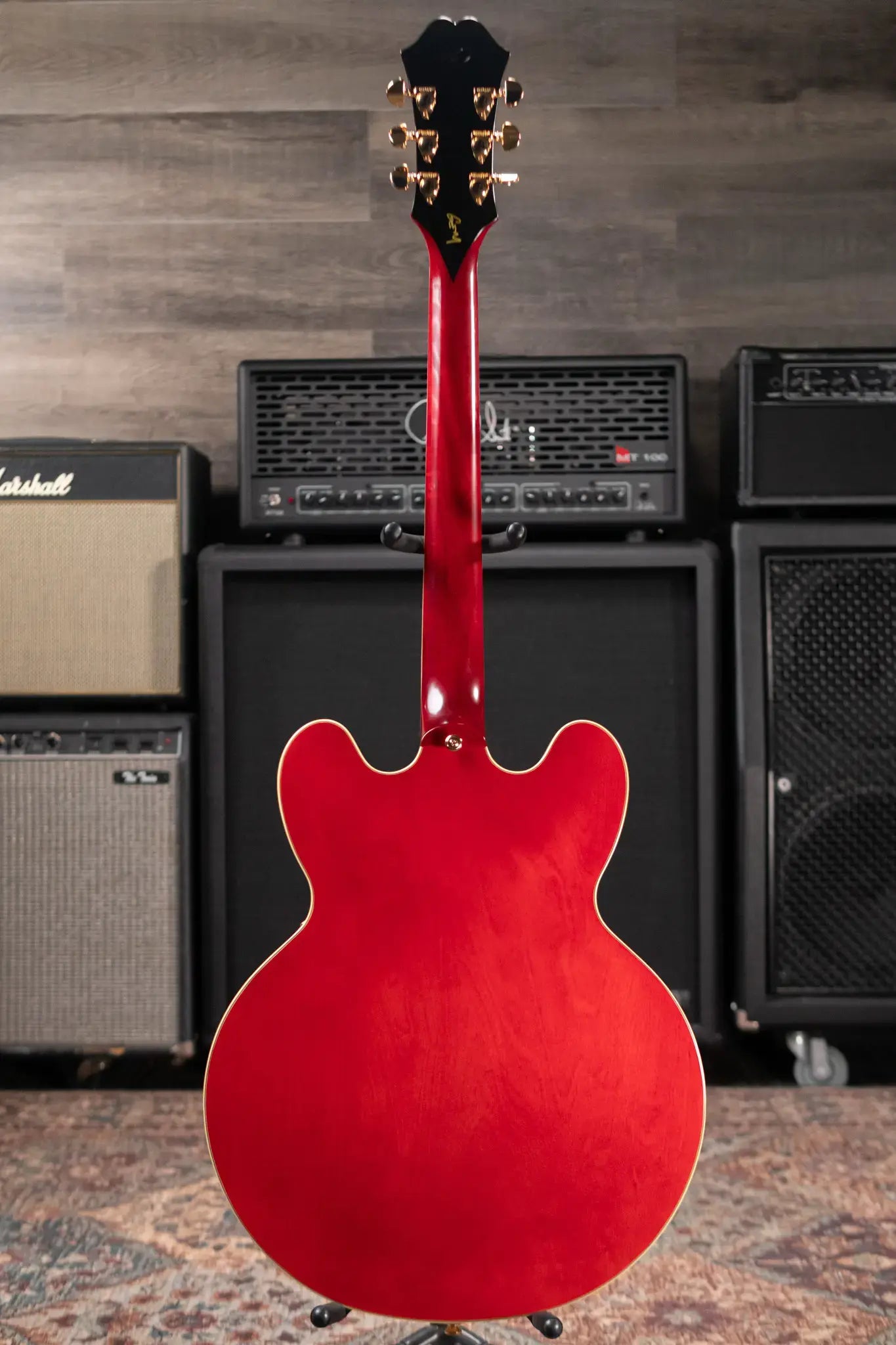 Epiphone Masterbilt Gem Archer Signature Sheraton Electric Guitar - Cherry Red with Hardshell Case
