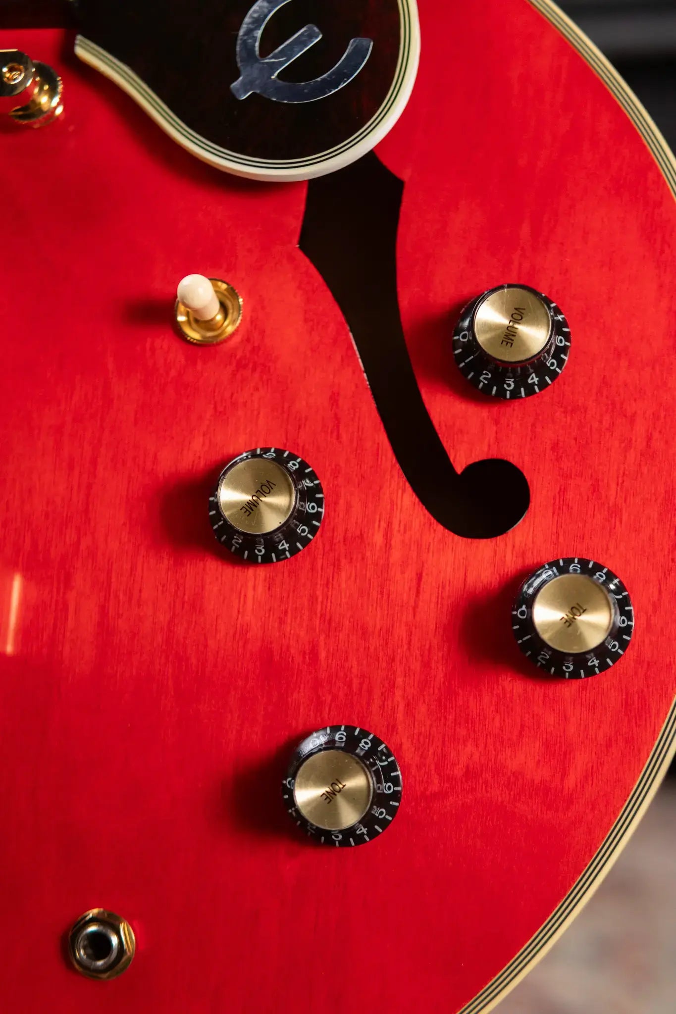 Epiphone Masterbilt Gem Archer Signature Sheraton Electric Guitar - Cherry Red with Hardshell Case