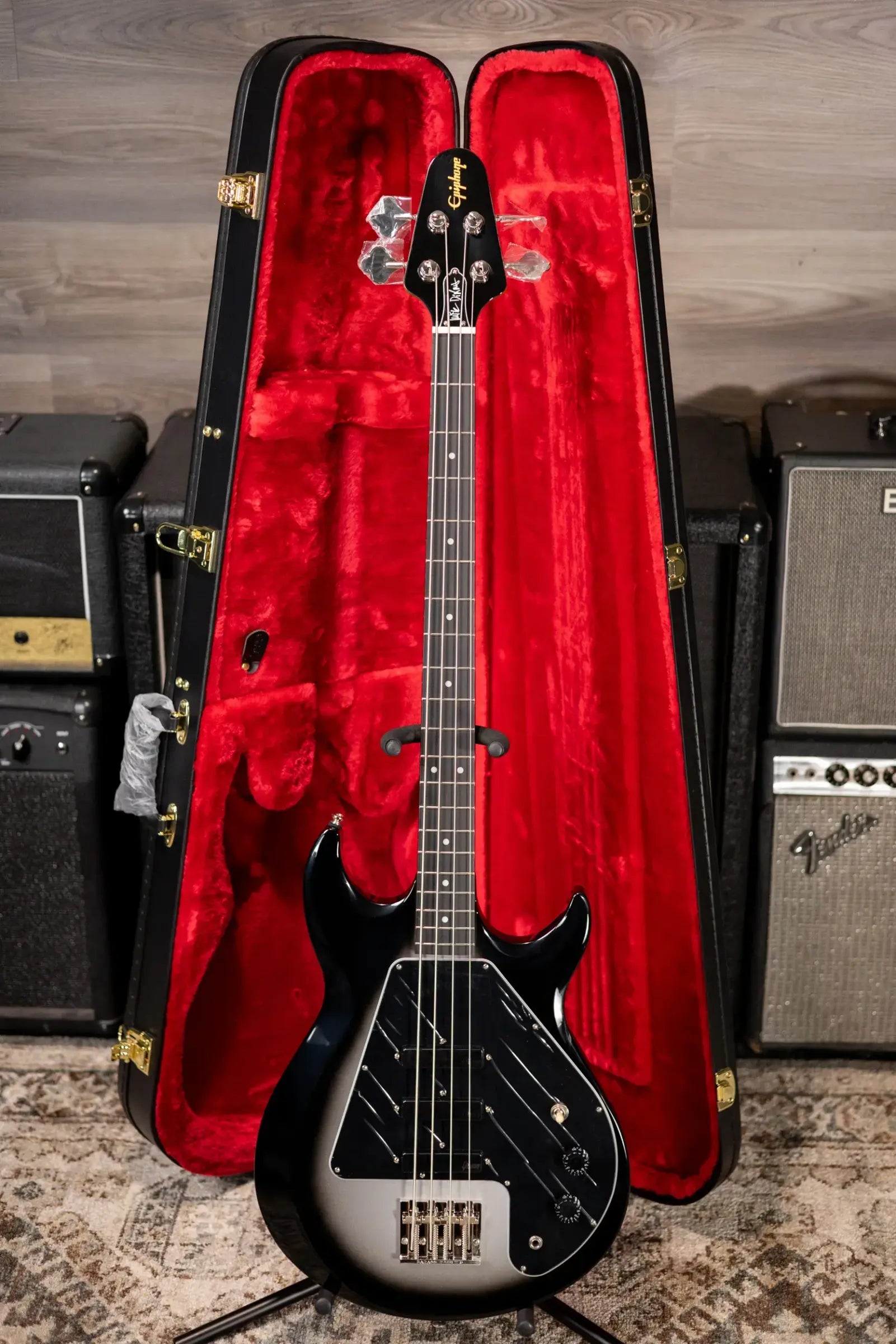 Epiphone Mike Dirnt Signature Grabber G-3 Bass - Silverburst with Hardshell Case