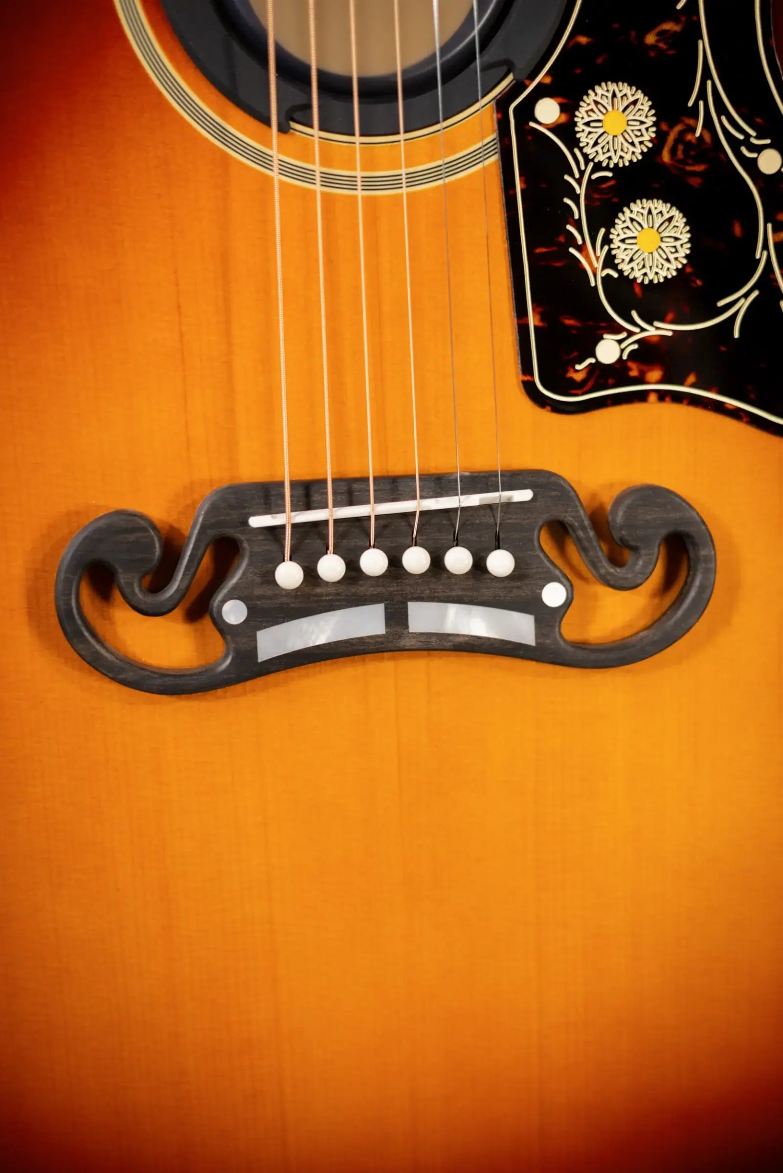 Epiphone Pre-War SJ-200 Rosewood Reissue Acoustic/Electric Guitar - Vintage Sunburst with Hardshell Case