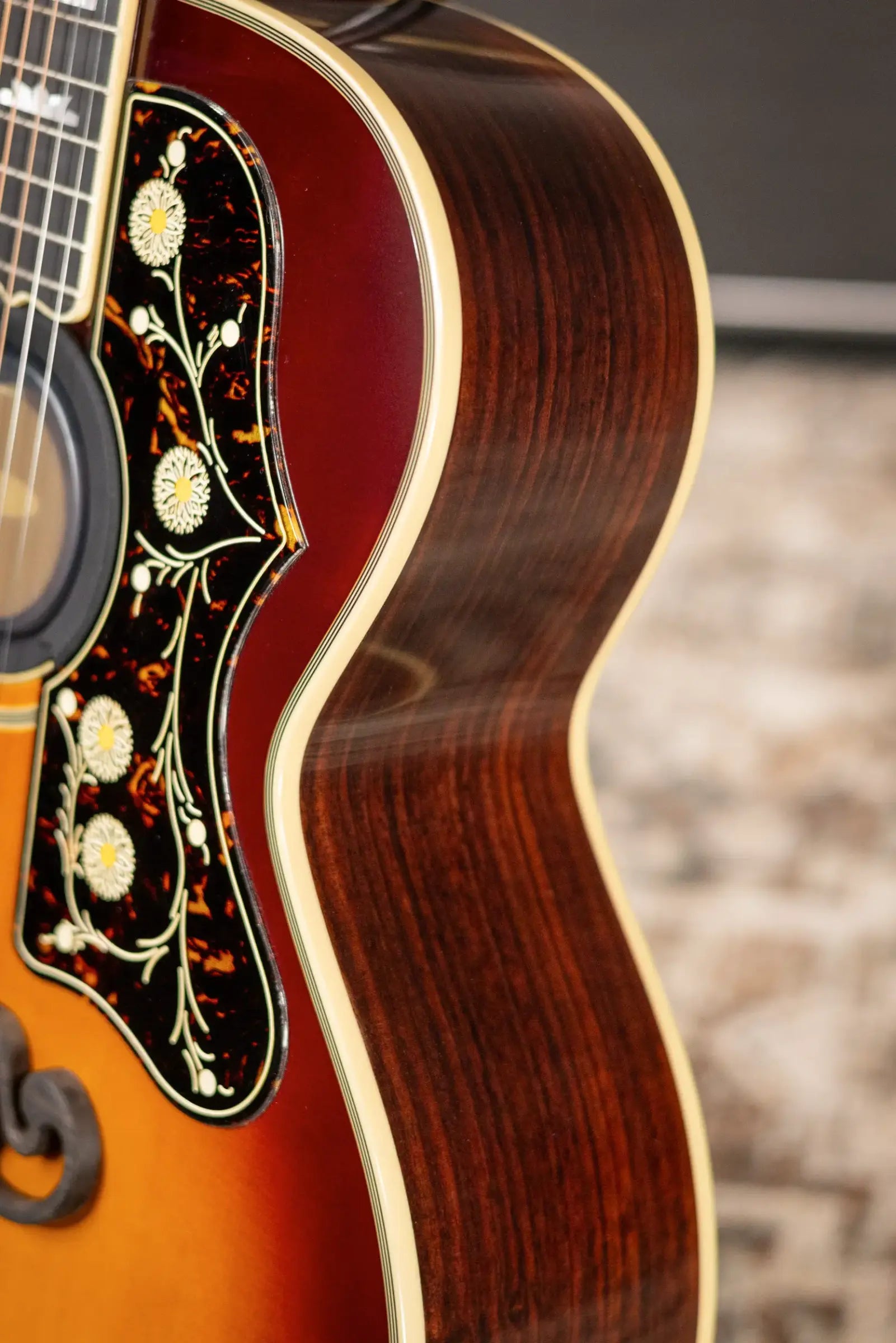 Epiphone Pre-War SJ-200 Rosewood Reissue Acoustic/Electric Guitar - Vintage Sunburst with Hardshell Case