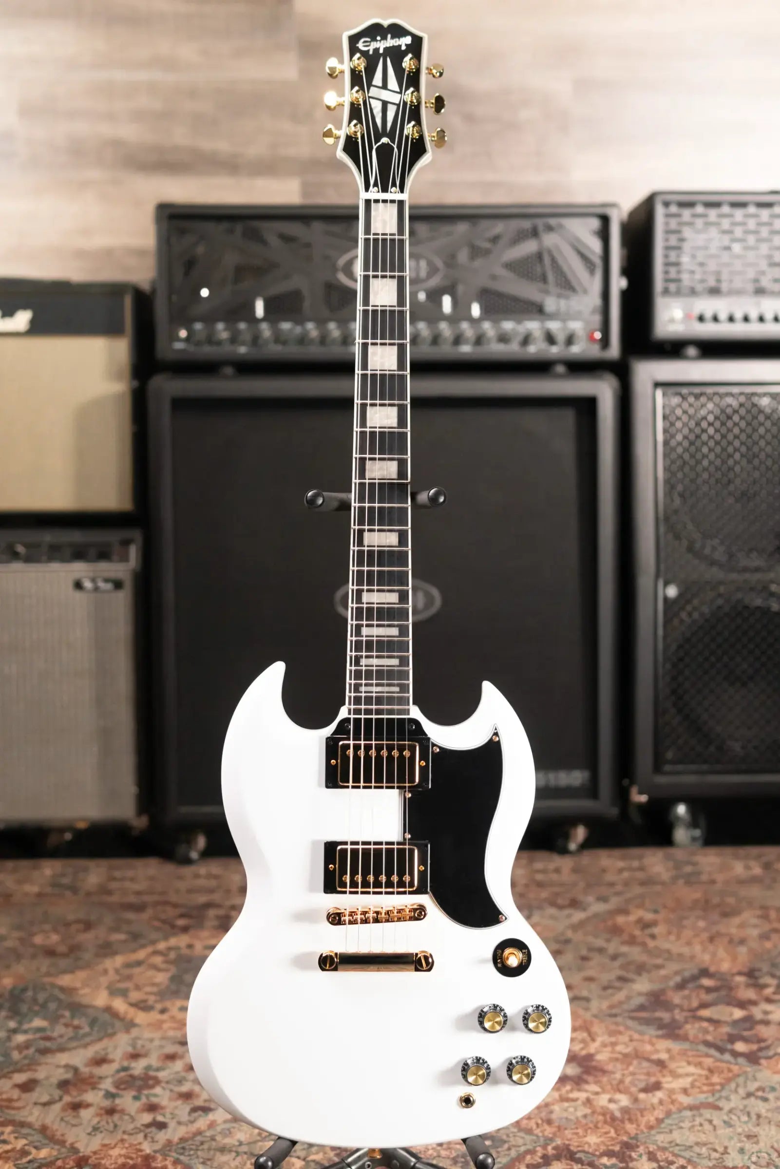 Epiphone SG Custom Electric Guitar - Alpine White with Gig Bag