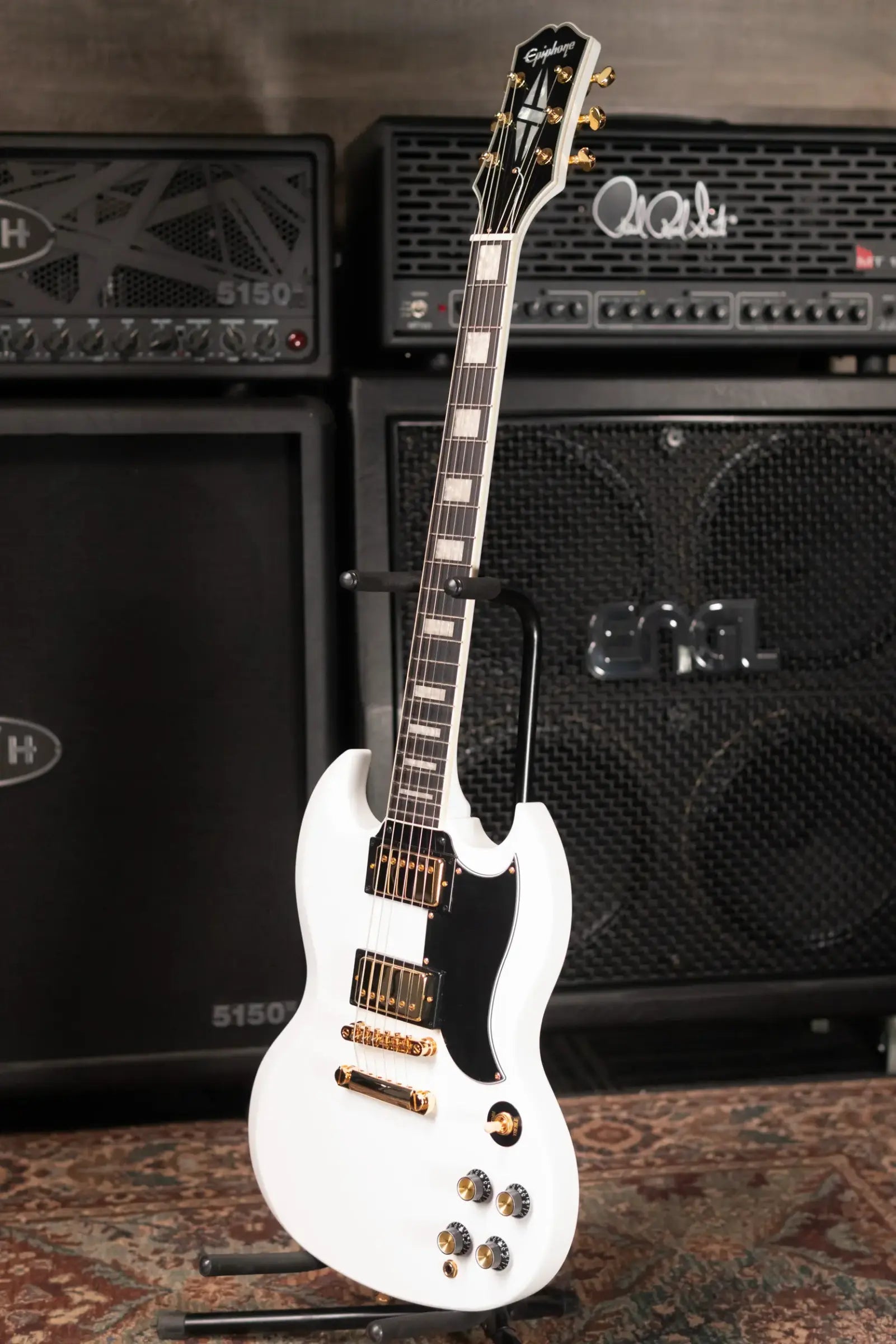 Epiphone SG Custom Electric Guitar - Alpine White with Gig Bag