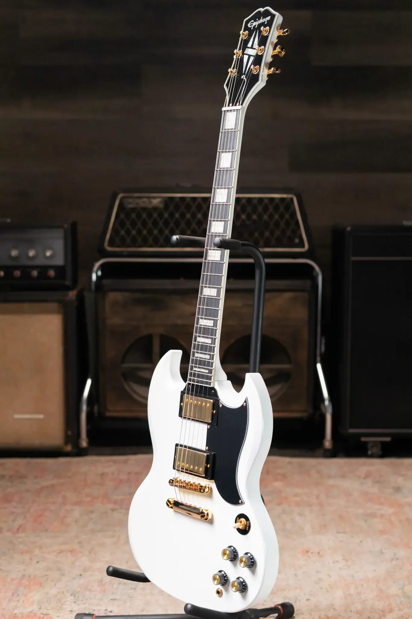 Epiphone SG Custom Electric Guitar - Alpine White with Gig Bag
