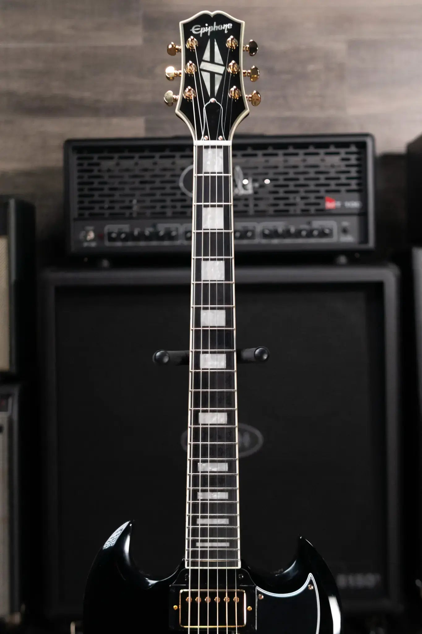 Epiphone SG Custom Electric Guitar - Ebony with Gig Bag