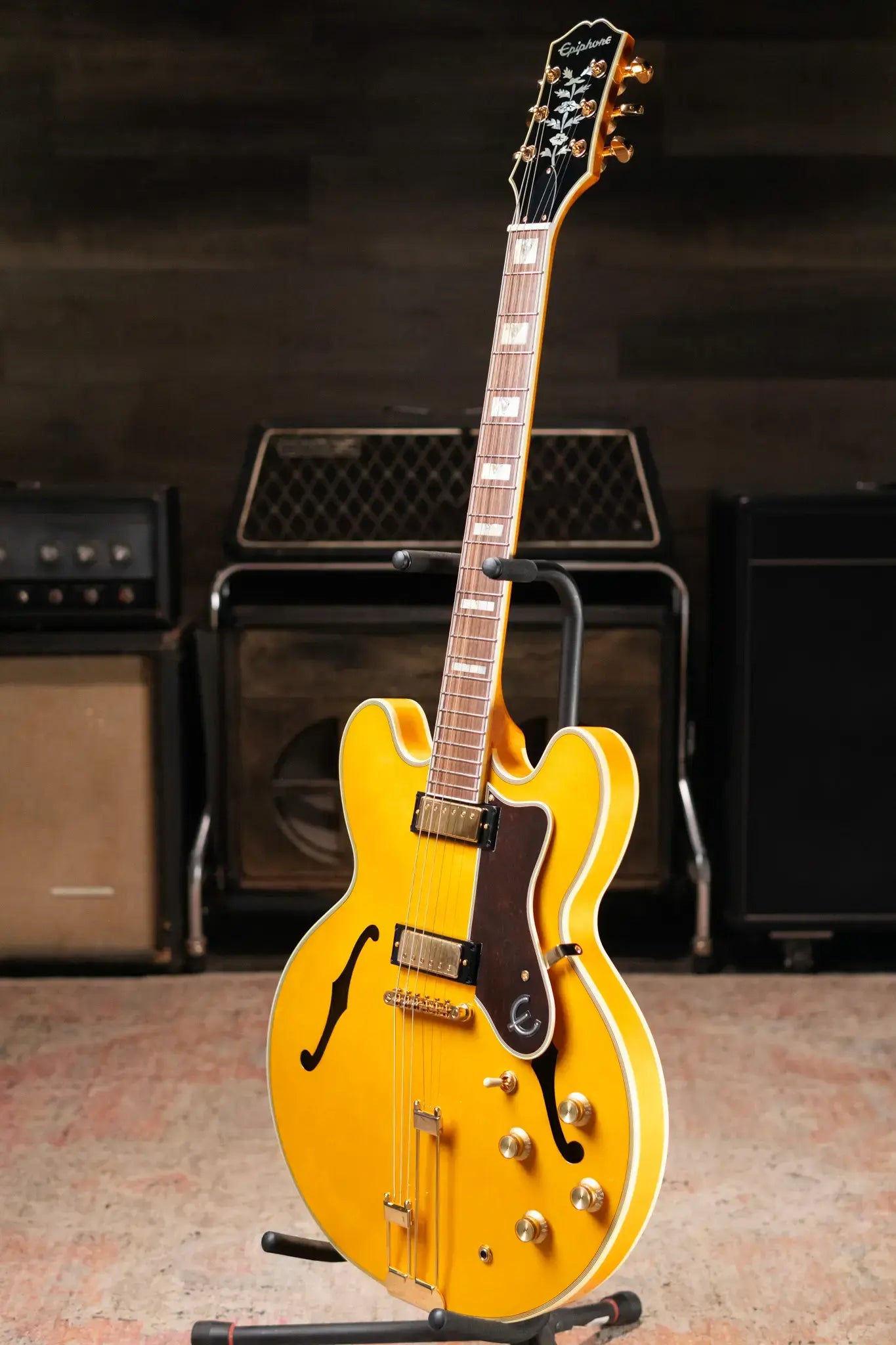 Epiphone Sheraton Semi-Hollow Electric Guitar - Natural with Gig Bag