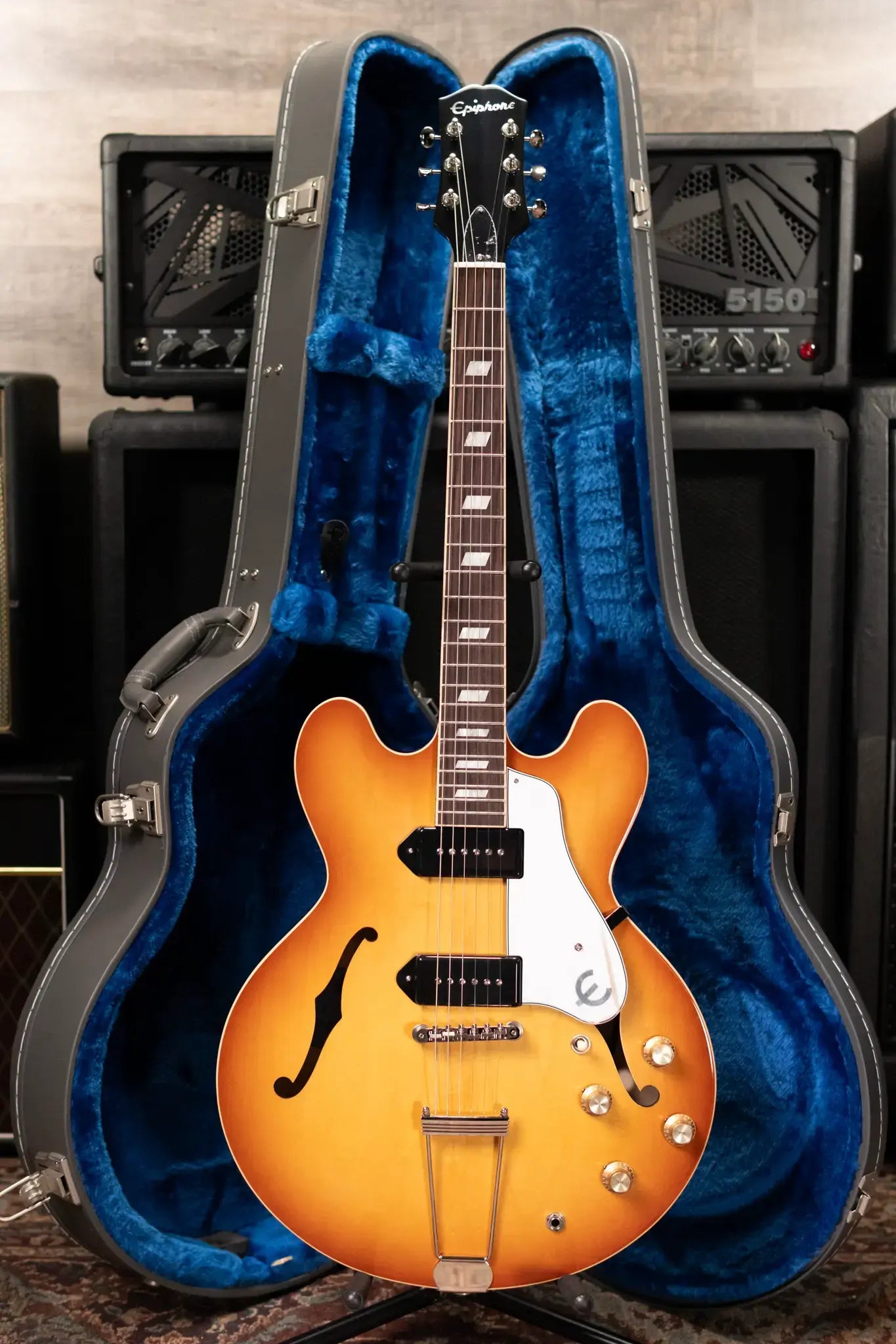 Epiphone USA Casino Hollow Body Electric Guitar - Royal Tan with Epiphone Hard Case - Floor Model