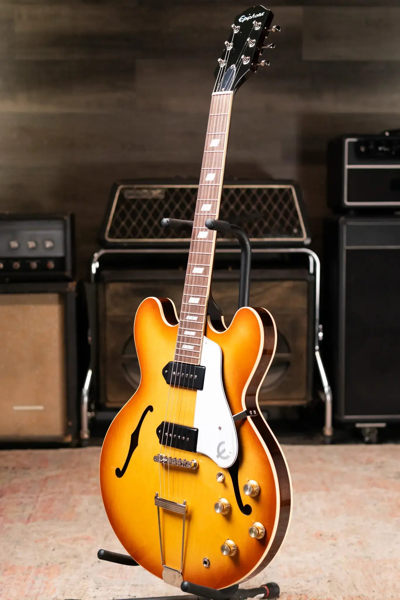 Epiphone USA Casino Hollow Body Electric Guitar - Royal Tan with Hardshell Case