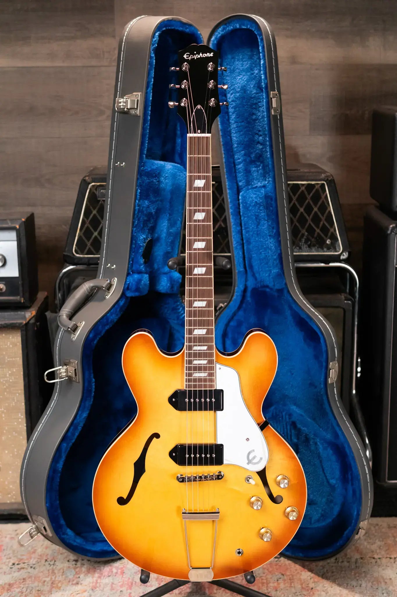 Epiphone USA Casino Hollow Body Electric Guitar - Royal Tan with Hardshell Case