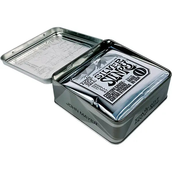 Ernie Ball John Mayer Silver Slinky Nickel Wound Electric Guitar Strings 3 Pack Tin - 10.5-47 Gauge