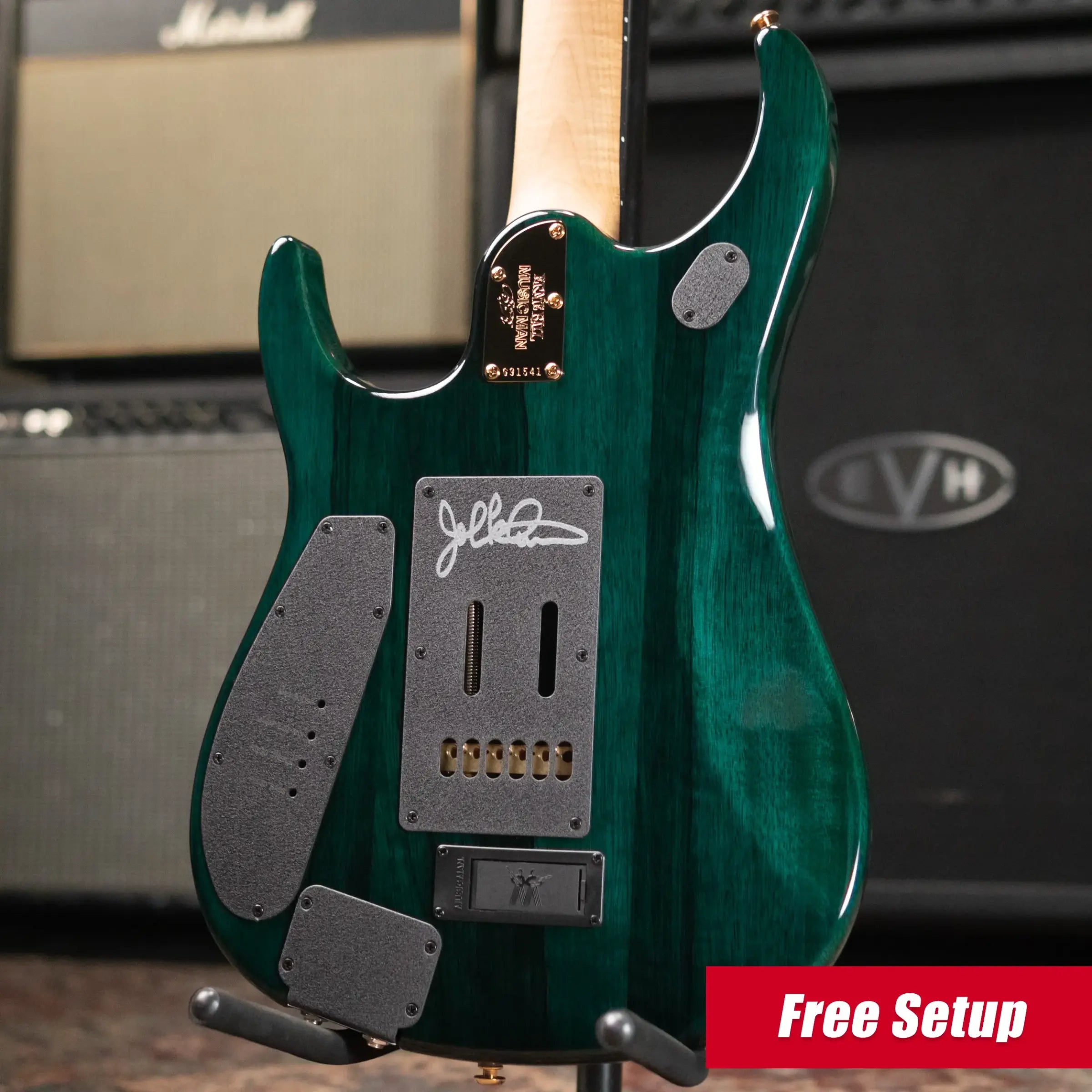 Ernie Ball Music Man BFR JP15 Piezo Electric Guitar - Toxic Sludge with MONO Softshell Case
