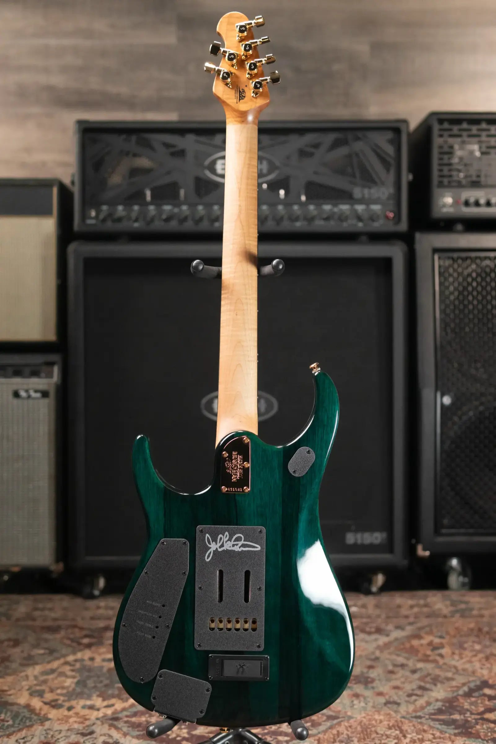 Ernie Ball Music Man BFR JP15 Piezo Electric Guitar - Toxic Sludge with MONO Softshell Case