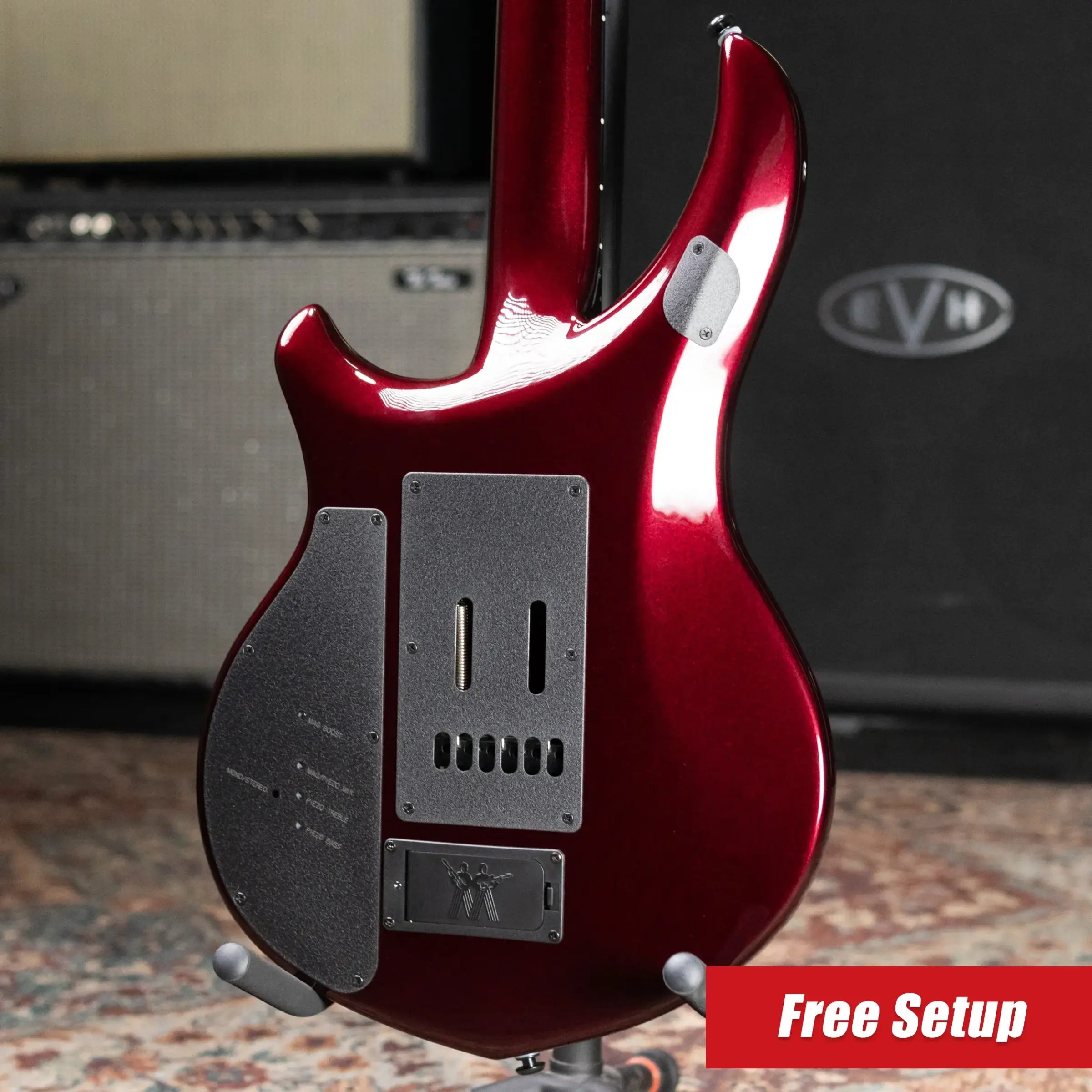 Ernie Ball Music Man Majesty 6 Premium Select Electric Guitar - Carnelian Red with Hard Bag