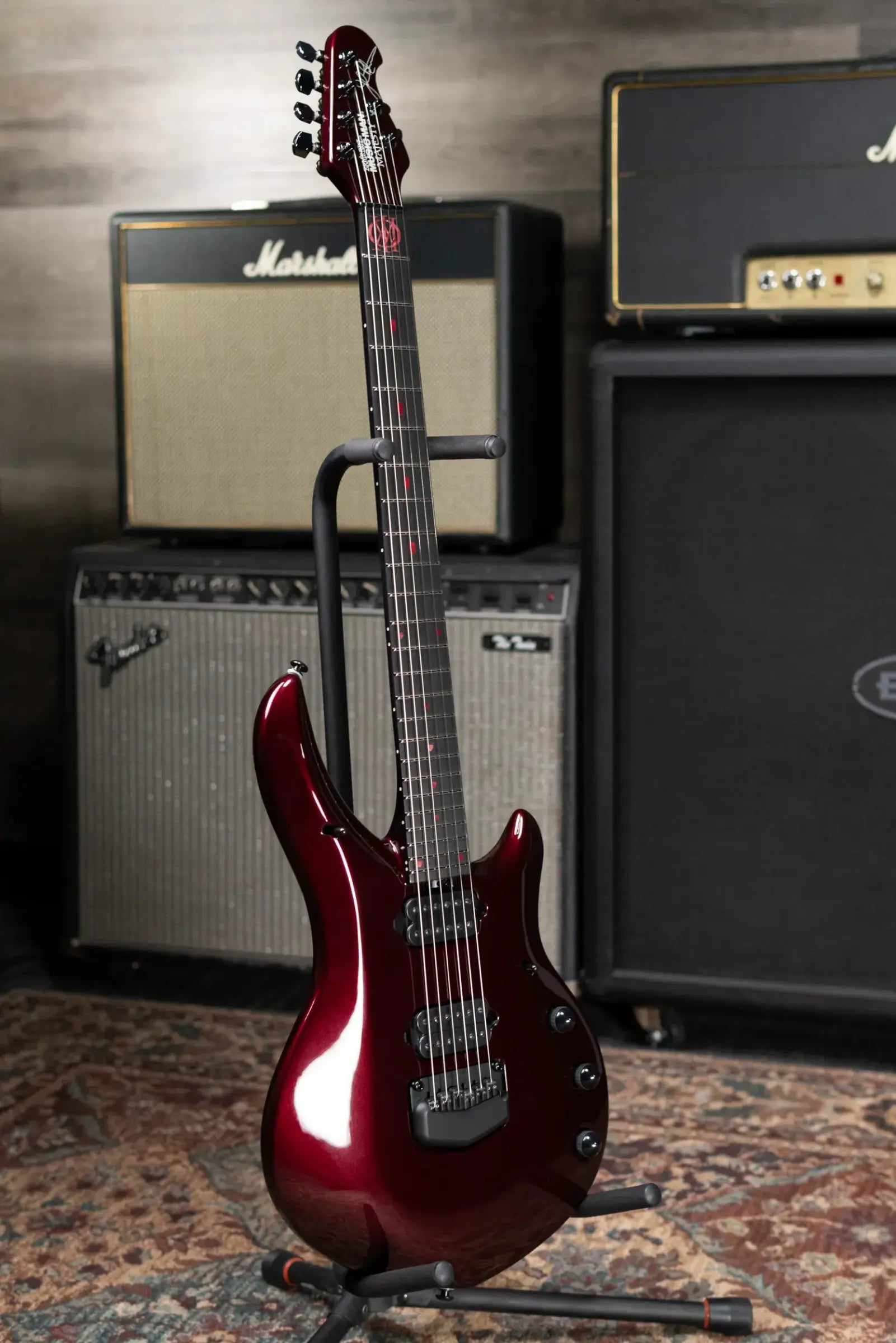 Ernie Ball Music Man Majesty 6 Premium Select Electric Guitar - Carnelian Red with Hard Bag