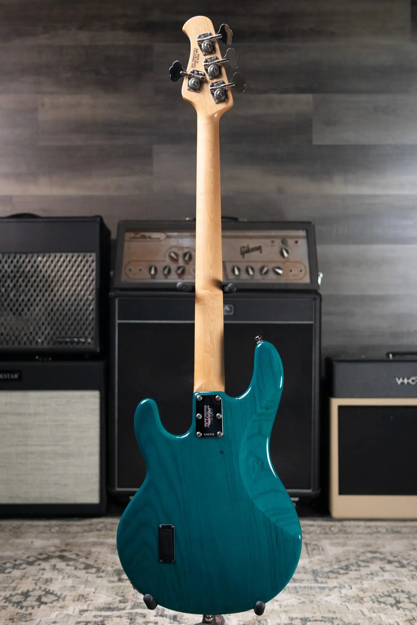 Ernie Ball Music Man StingRay 4 H Fretless Bass Translucent Teal - Used