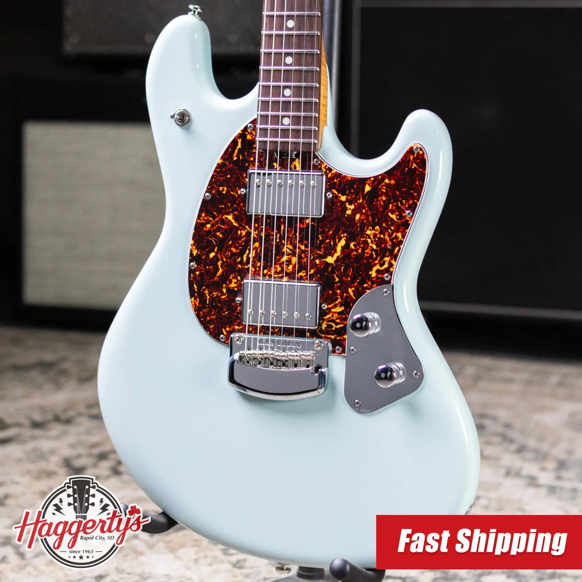 Ernie Ball Music Man StingRay RS Electric Guitar - Powder Blue with Mono Case - Used