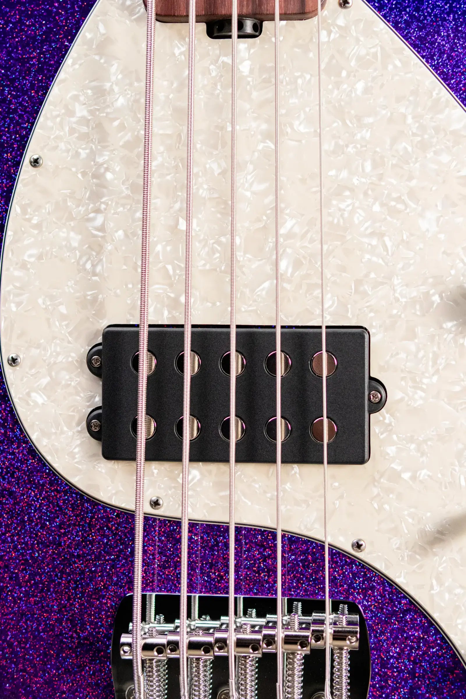 Ernie Ball Music Man StingRay Special 5-String Electric Bass - Violet Sparkle Burst with Hard Bag