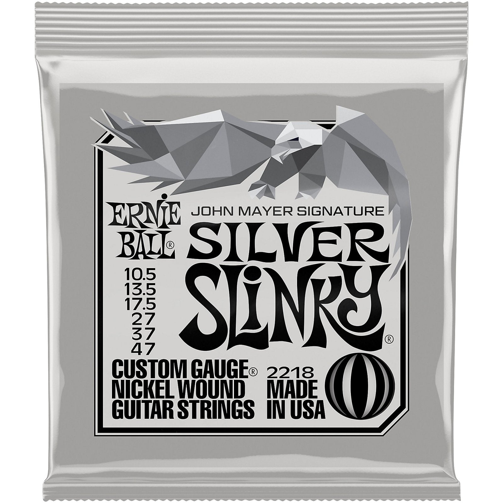 Ernie Ball John Mayer Silver Slinky Nickel Wound Electric Guitar Strings - 10.5-47 Gauge