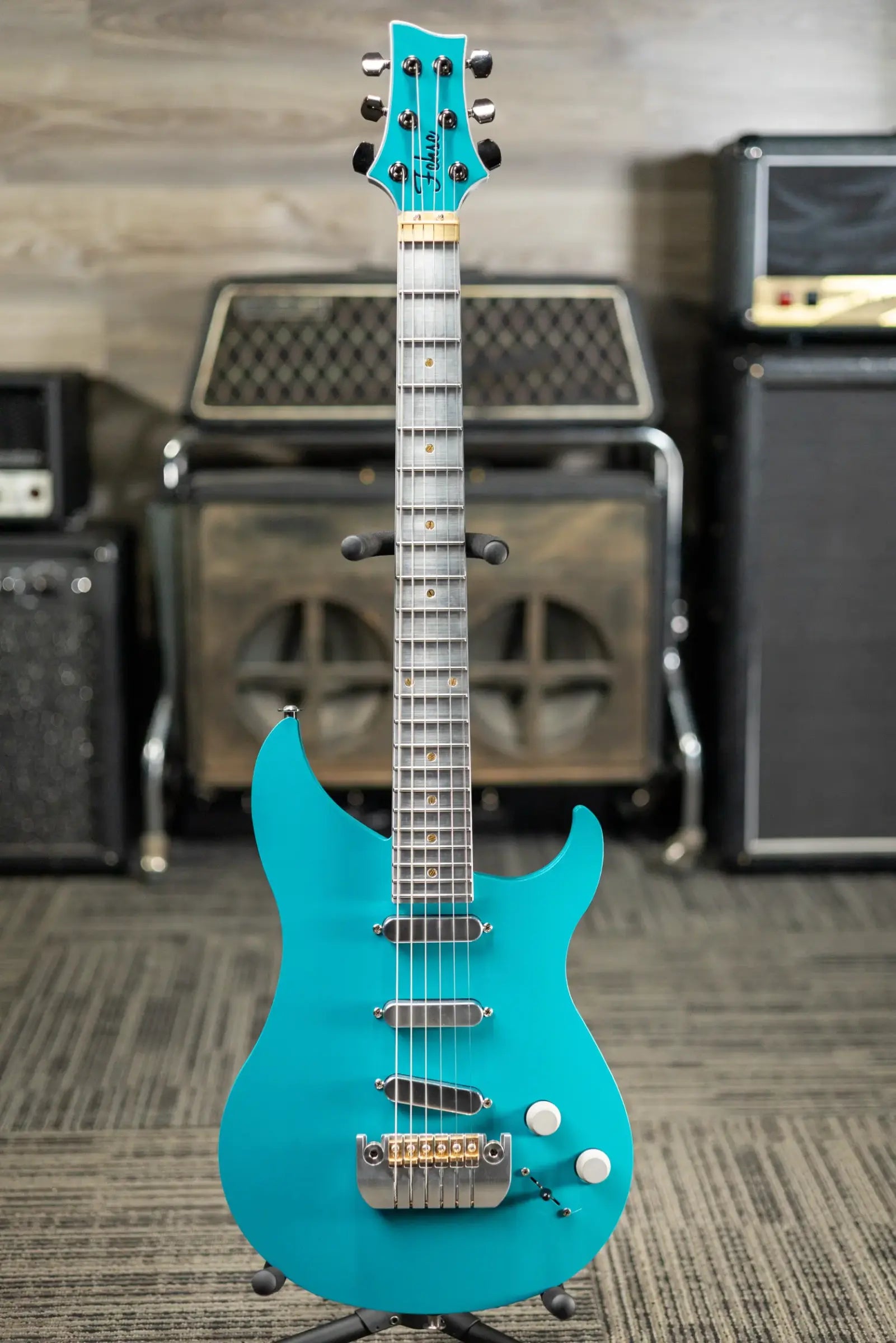 Fehse Guitars Racer Hollow Body Aluminum Electric Guitar - Nitrate Turquoise