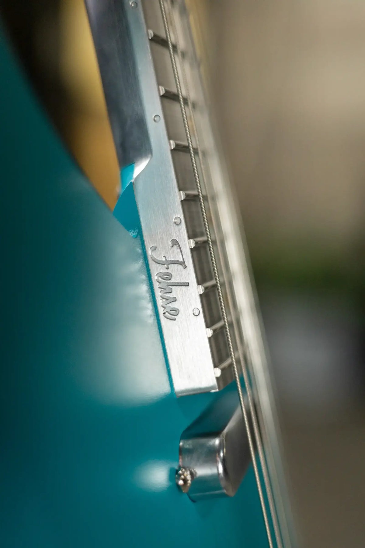 Fehse Guitars Racer Hollow Body Aluminum Electric Guitar - Nitrate Turquoise