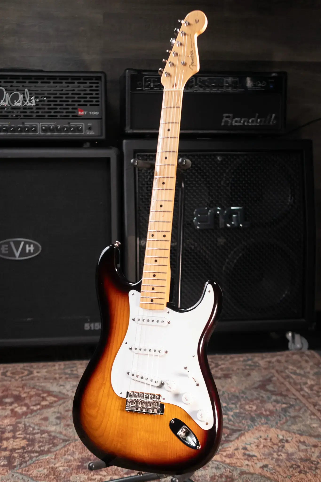 Fender 60th Anniversary American Vintage '54 Stratocaster Electric Guitar - 2-Tone Burst with Hardshell Case - Used