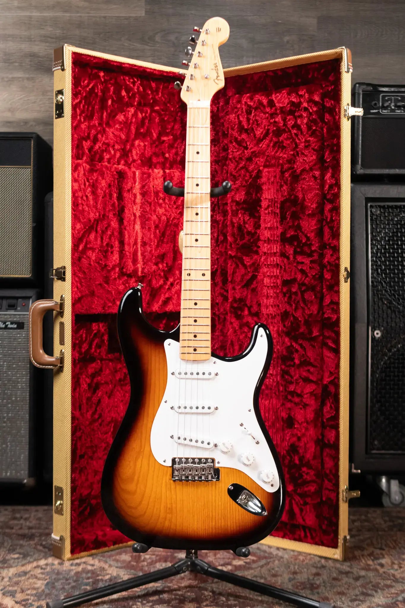 Fender 60th Anniversary American Vintage '54 Stratocaster Electric Guitar - 2-Tone Burst with Hardshell Case - Used