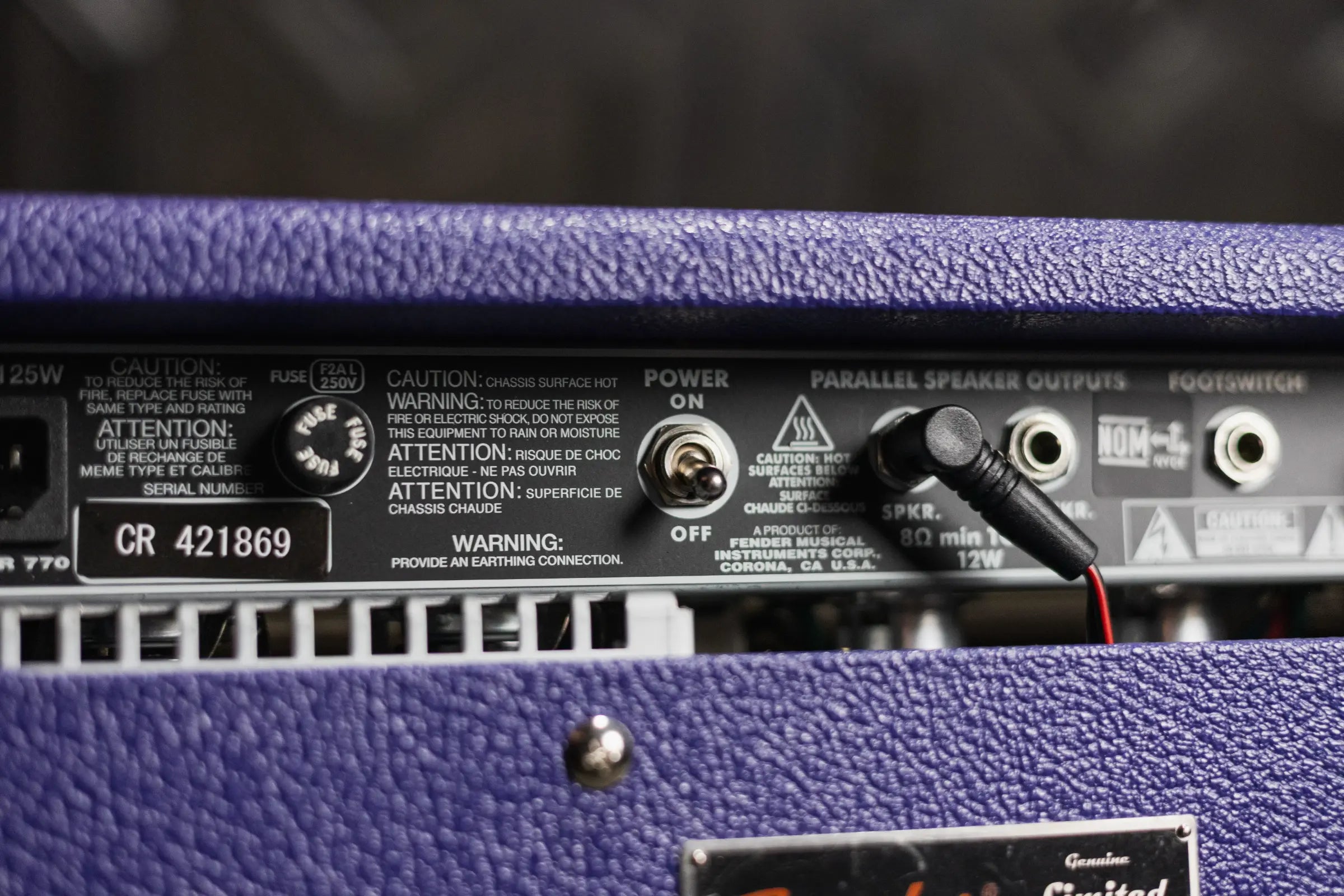 Fender '65 Princeton Reverb - Plum Greenback 120V