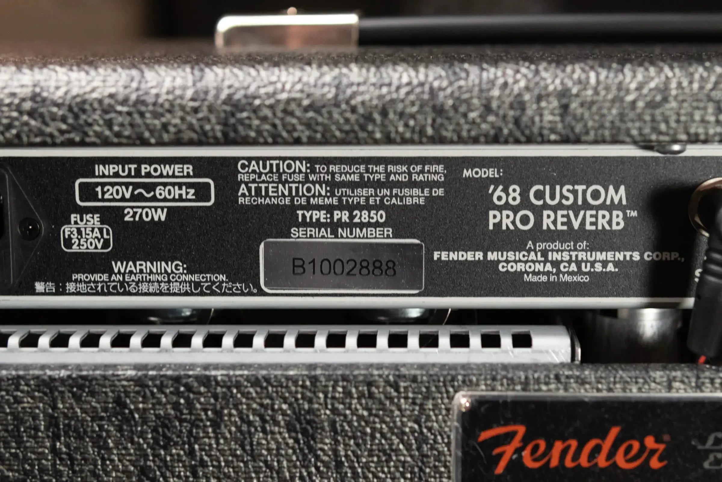 Fender ’68 Custom Pro Reverb Pewter Redback - 120V