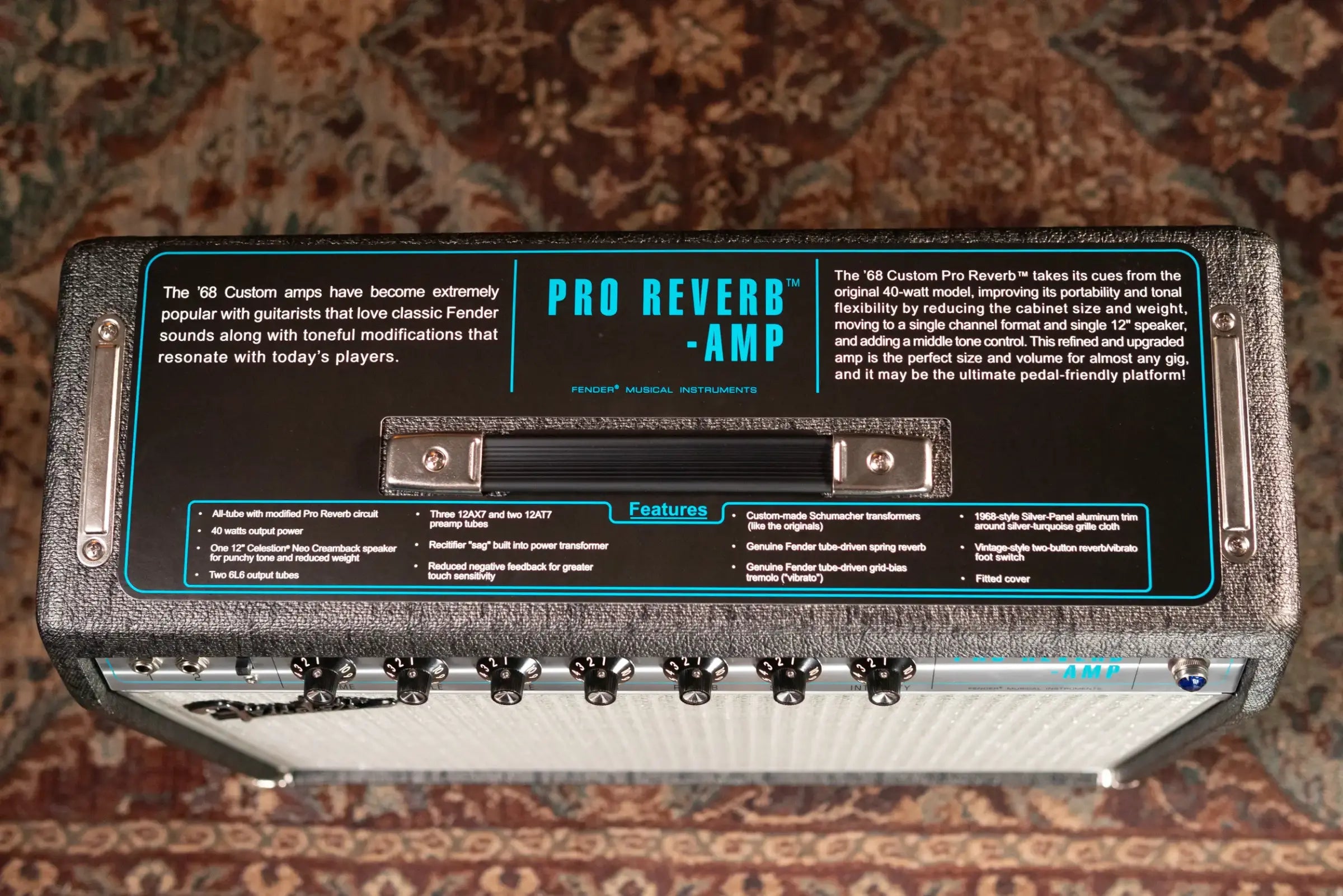 Fender ’68 Custom Pro Reverb Pewter Redback - 120V