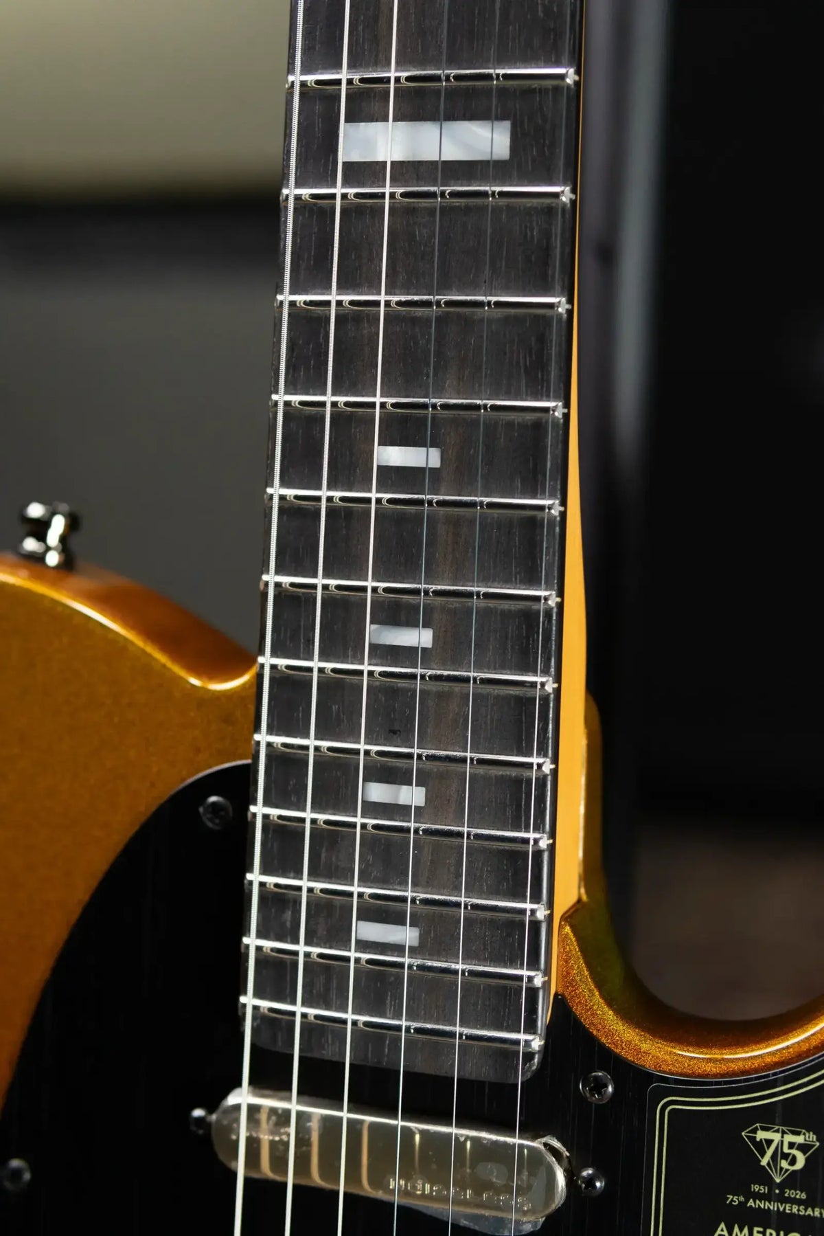 Fender 75th Anniversary American Ultra II Telecaster Electric Guitar - Liquid Gold with Hardshell Case