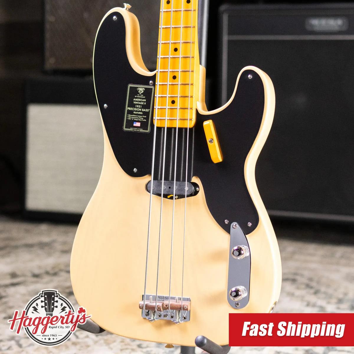Fender 75th Anniversary American Vintage II 1951 Precision Bass - Butterscotch Blonde with Hardshell Case