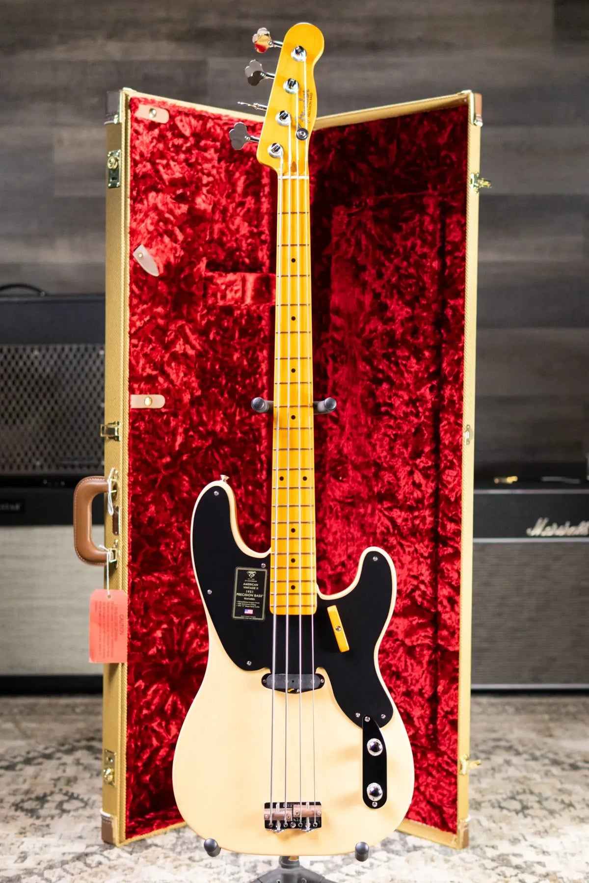 Fender 75th Anniversary American Vintage II 1951 Precision Bass - Butterscotch Blonde with Hardshell Case