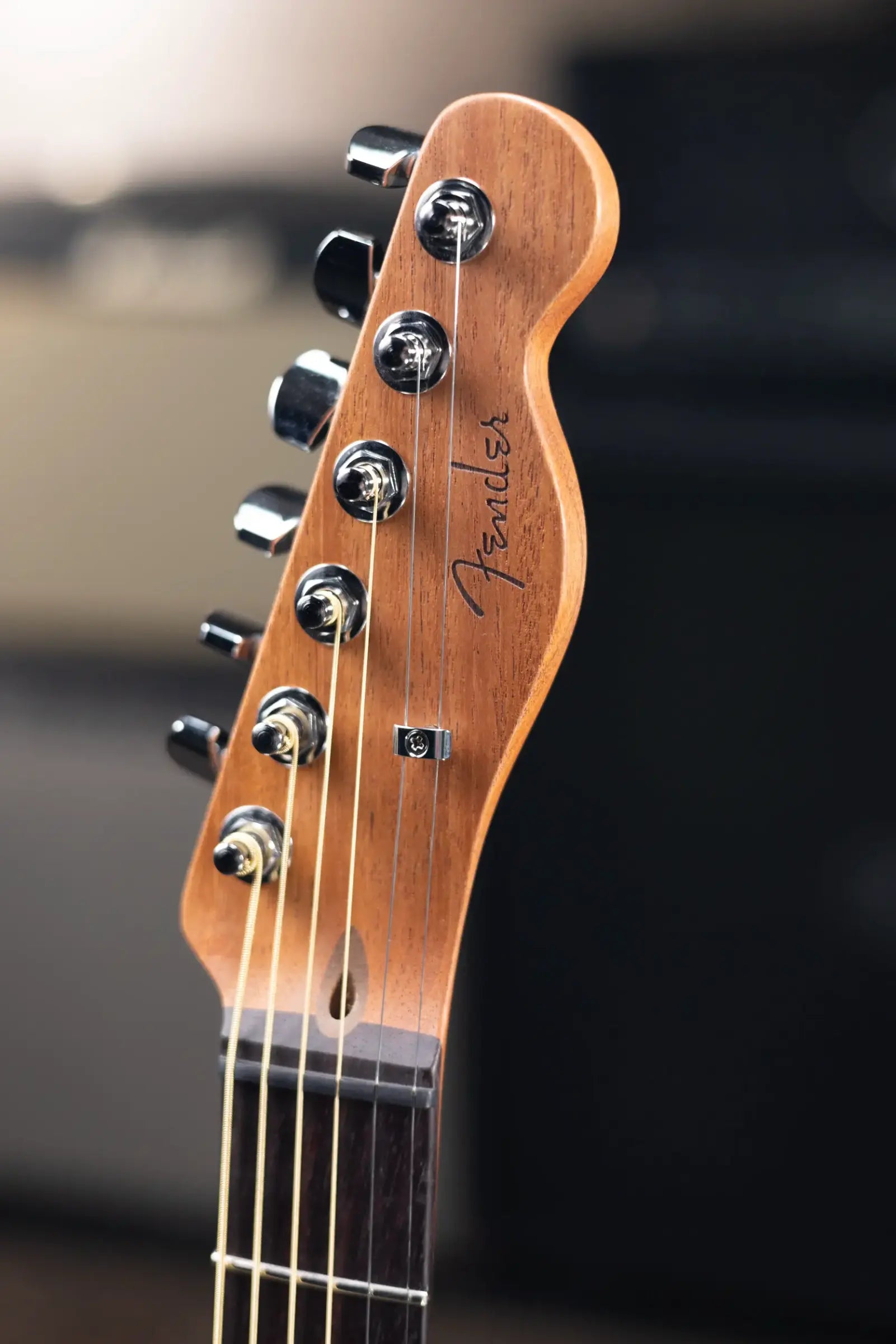 Fender Acoustasonic Player Telecaster Electric Guitar - Brushed Black with Structured Gig Bag