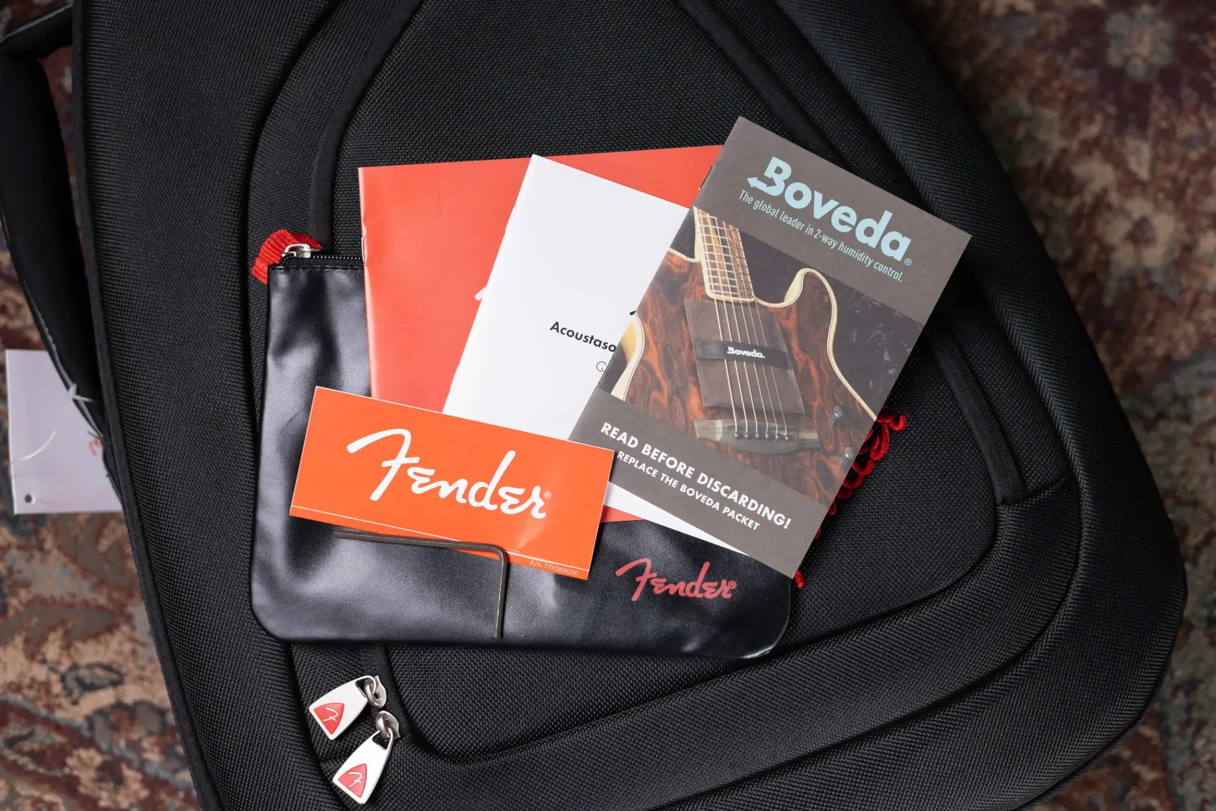 Fender Acoustasonic Player Telecaster Electric Guitar - Brushed Black with Structured Gig Bag