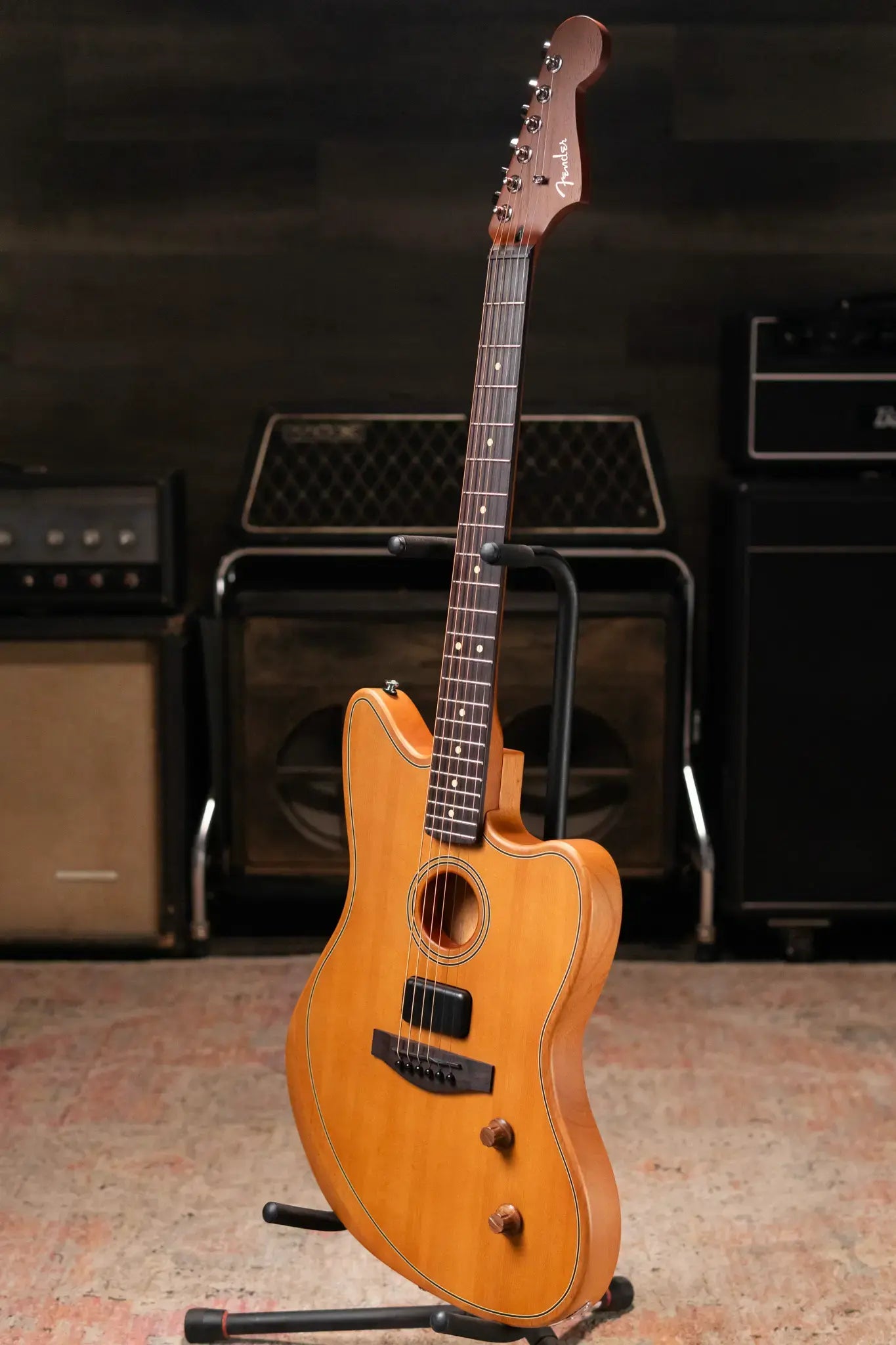 Fender Acoustasonic Standard Jazzmaster Electric Guitar - Aged Natural