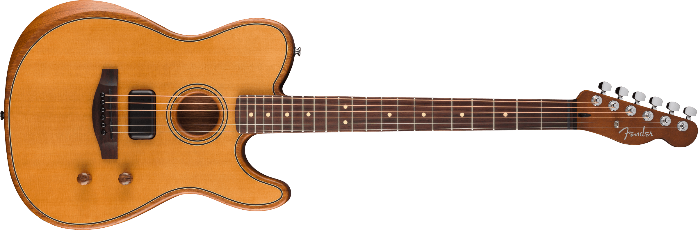 Fender Acoustasonic Standard Telecaster Electric Guitar - Aged Natural