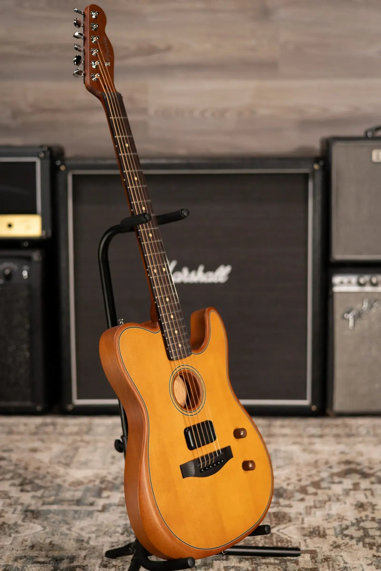 Fender Acoustasonic Standard Telecaster Electric Guitar - Aged Natural