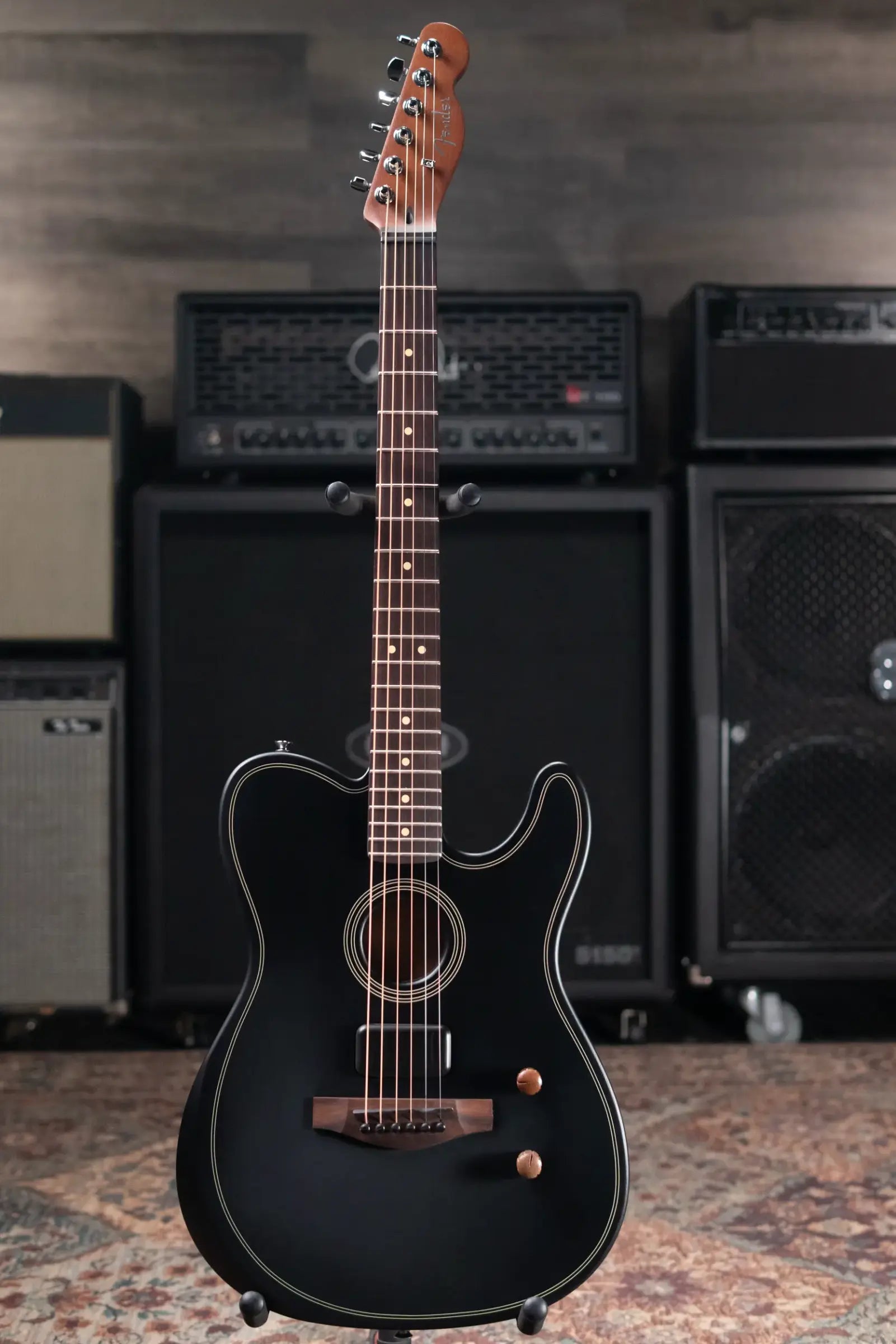 Fender Acoustasonic Standard Telecaster Electric Guitar - Black