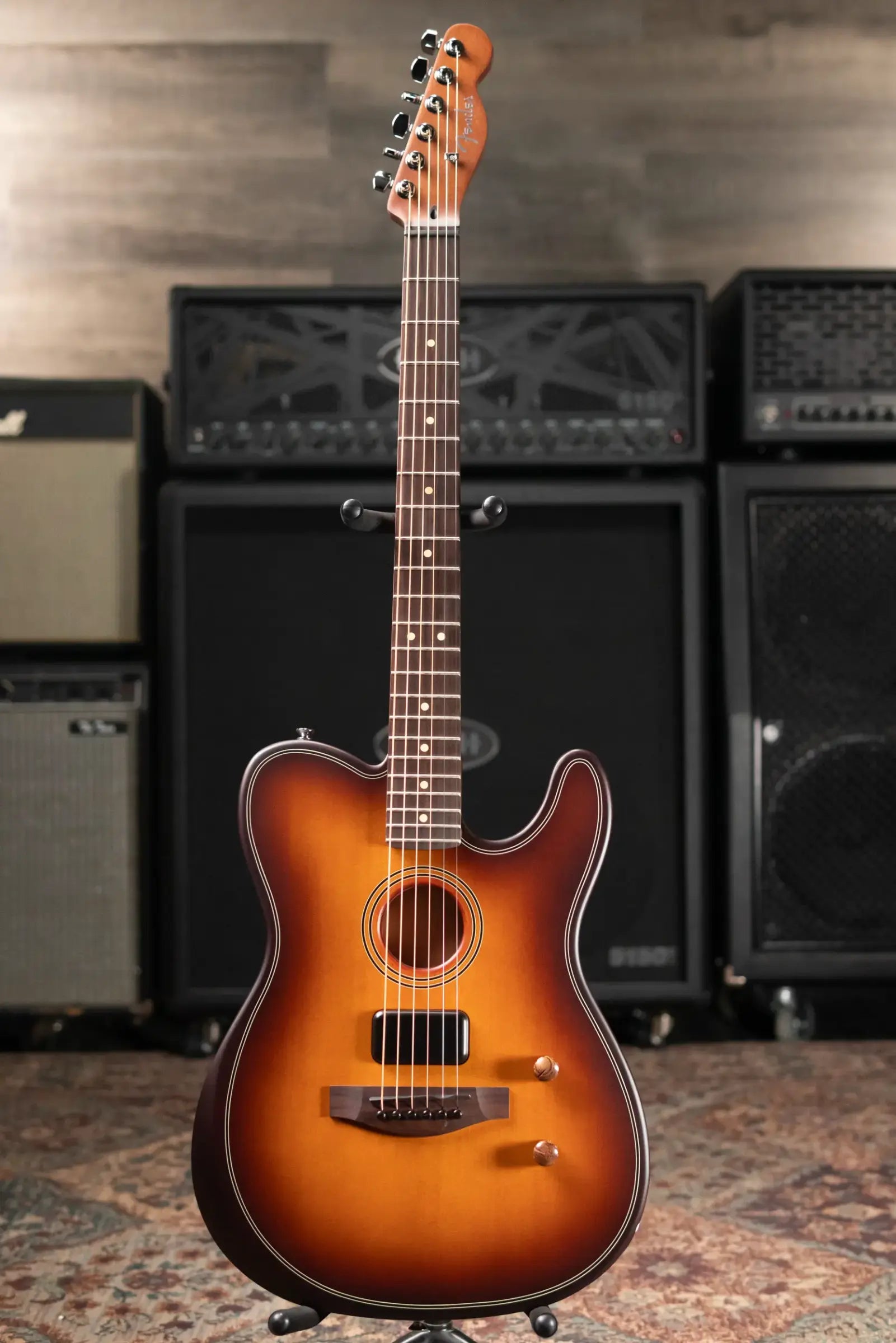 Fender Acoustasonic Standard Telecaster Electric Guitar - Honey Burst