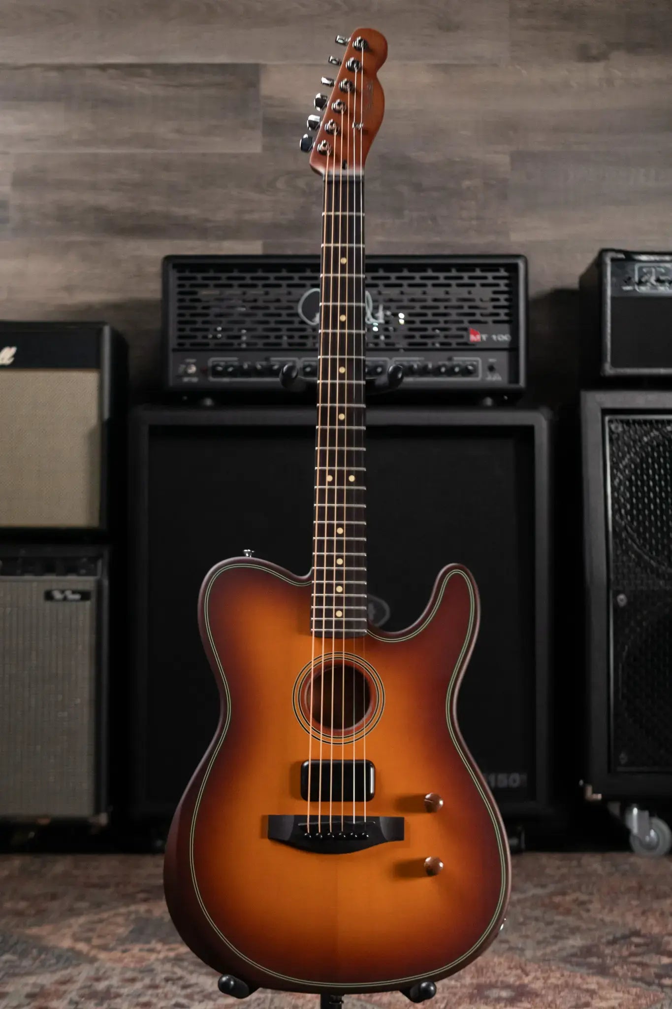 Fender Acoustasonic Standard Telecaster Electric Guitar - Honey Burst