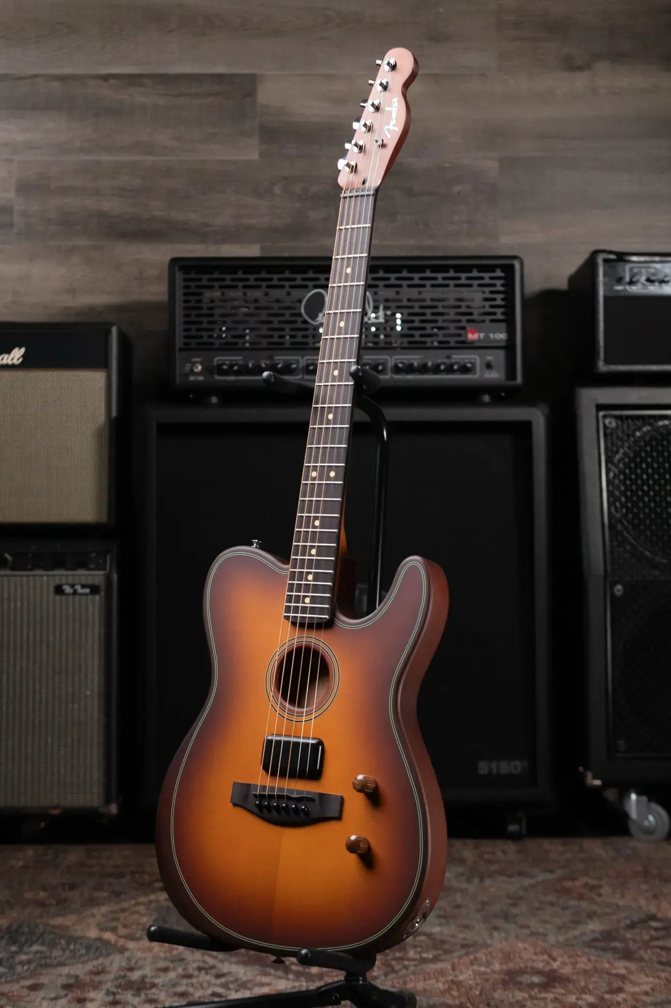 Fender Acoustasonic Standard Telecaster Electric Guitar - Honey Burst