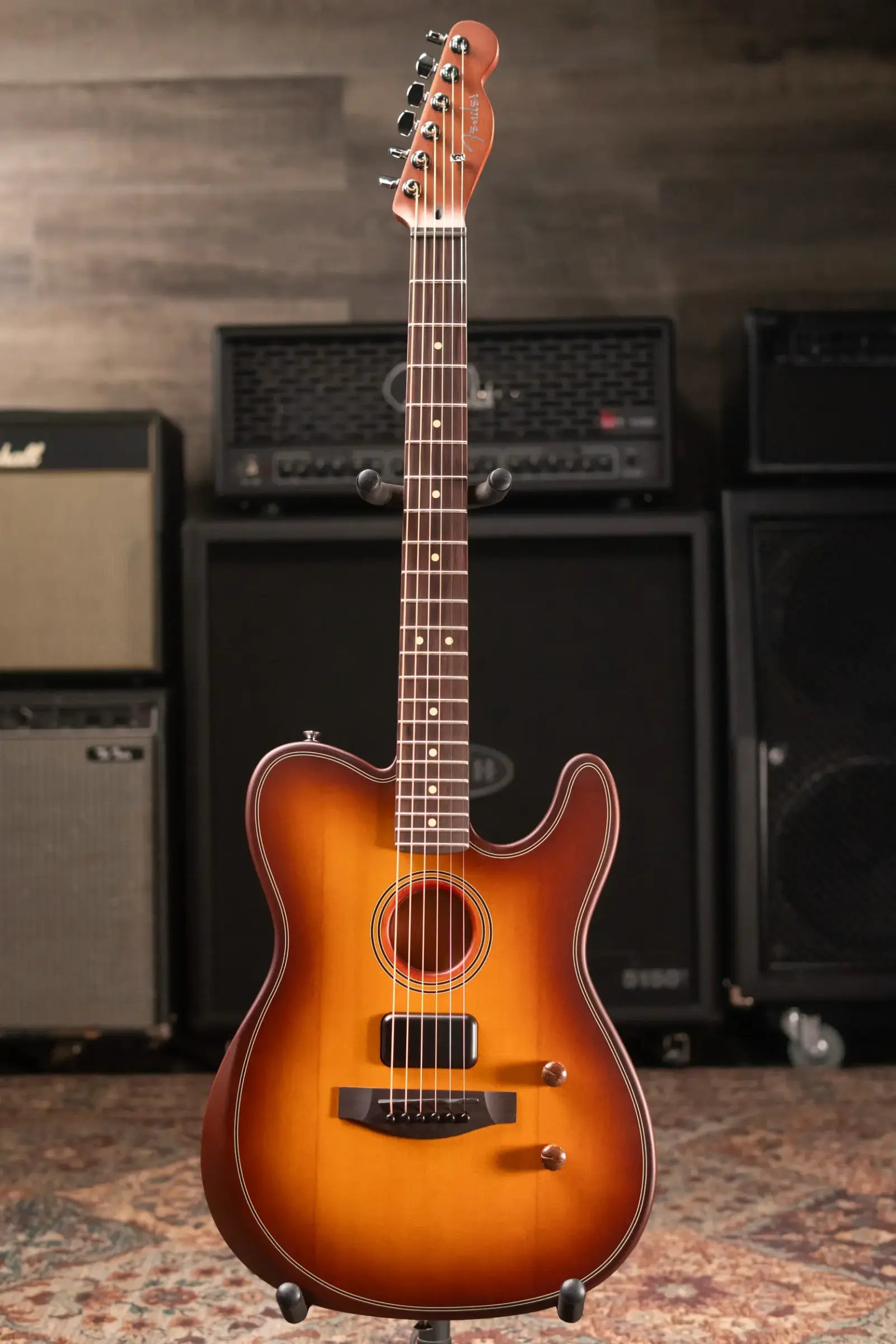 Fender Acoustasonic Standard Telecaster Electric Guitar - Honey Burst