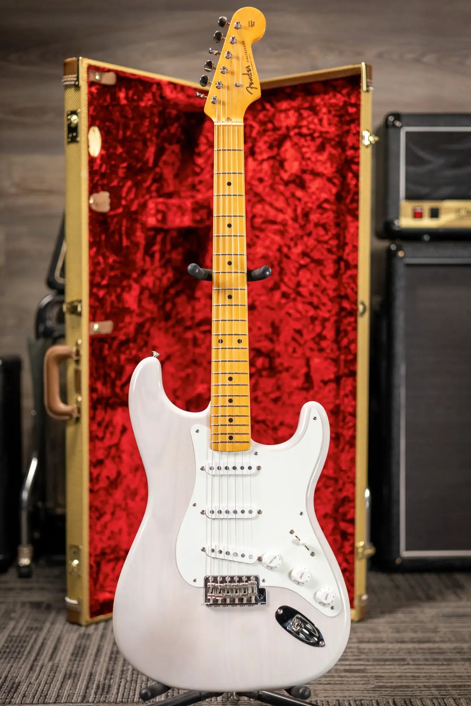 Fender American Original '50s Stratocaster Electric Guitar - White Blonde with Hardshell Case - Used