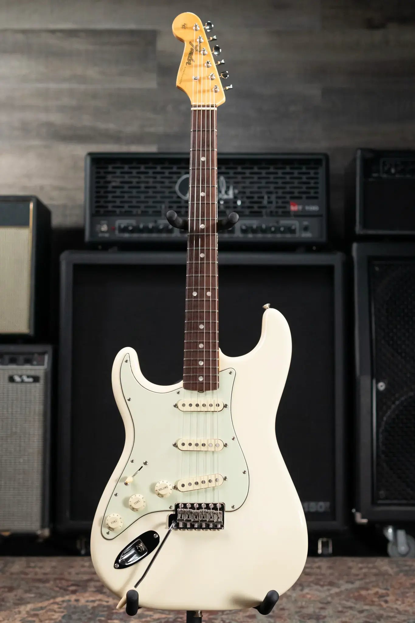 Fender American Original '60s Stratocaster Left-Handed Electric Guitar - Olympic White with Hardshell Case - Used