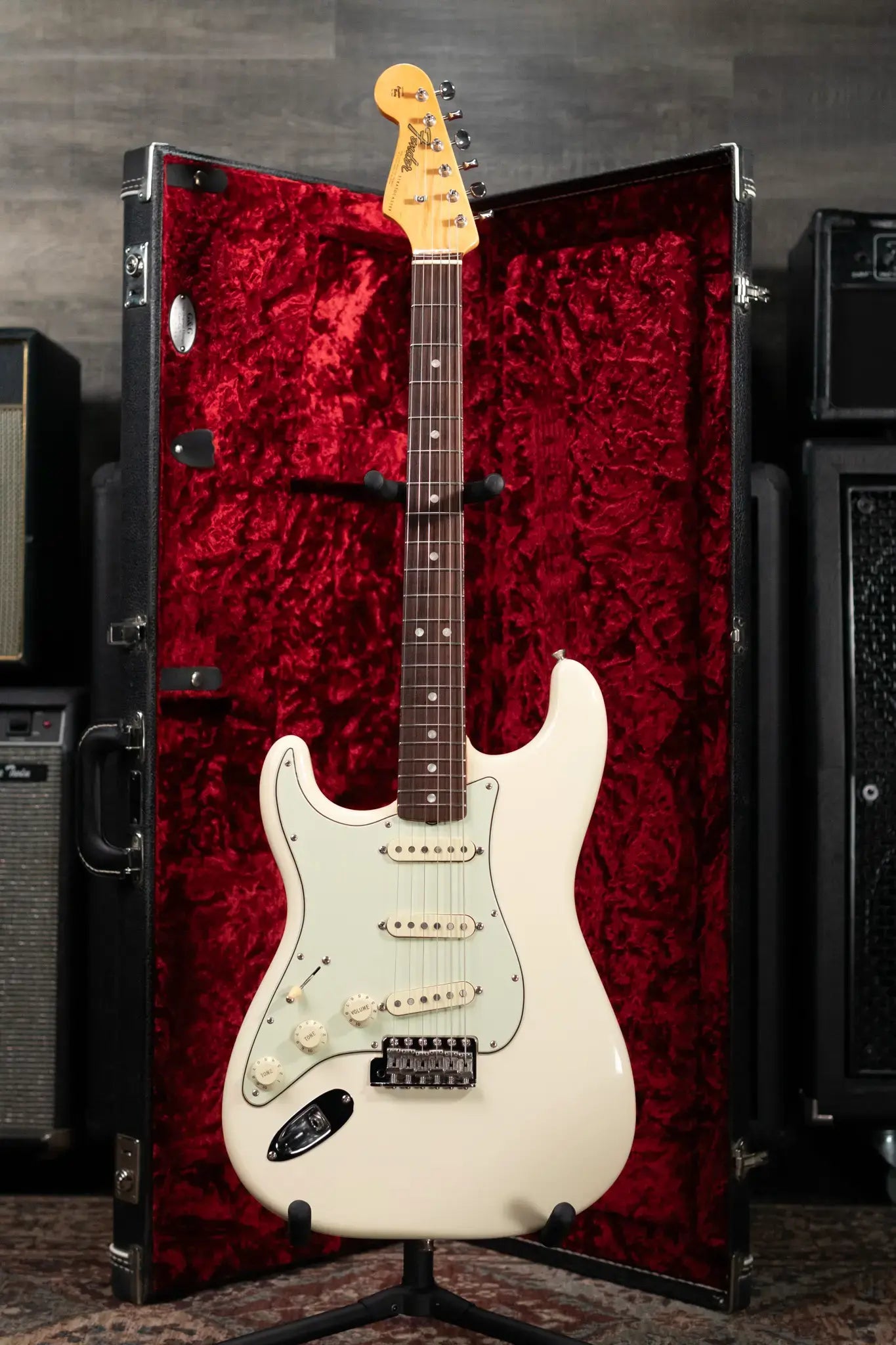 Fender American Original '60s Stratocaster Left-Handed Electric Guitar - Olympic White with Hardshell Case - Used