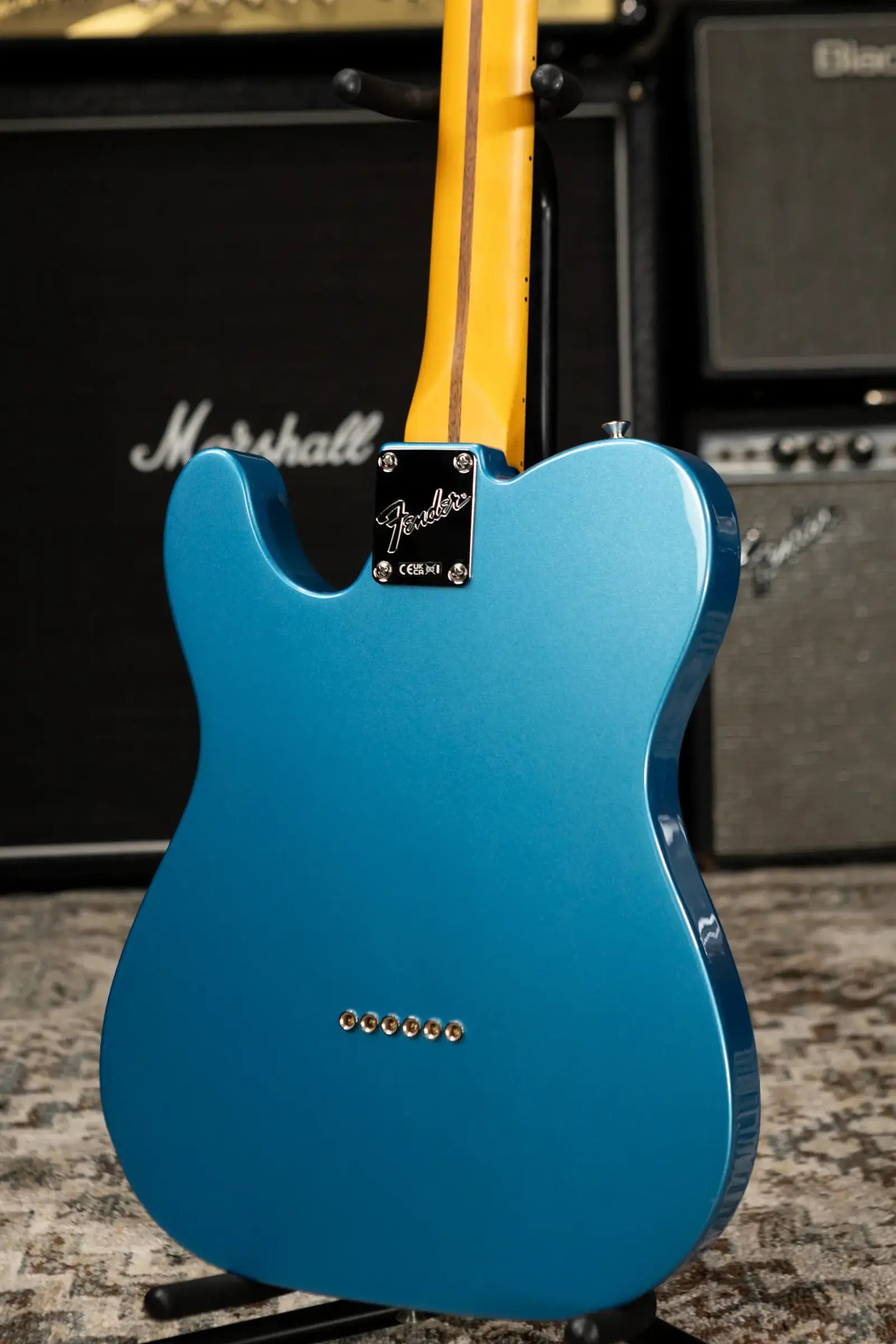 Fender American Professional Classic Hotshot Telecaster Electric Guitar - Faded Lake Placid Blue with Gig Bag