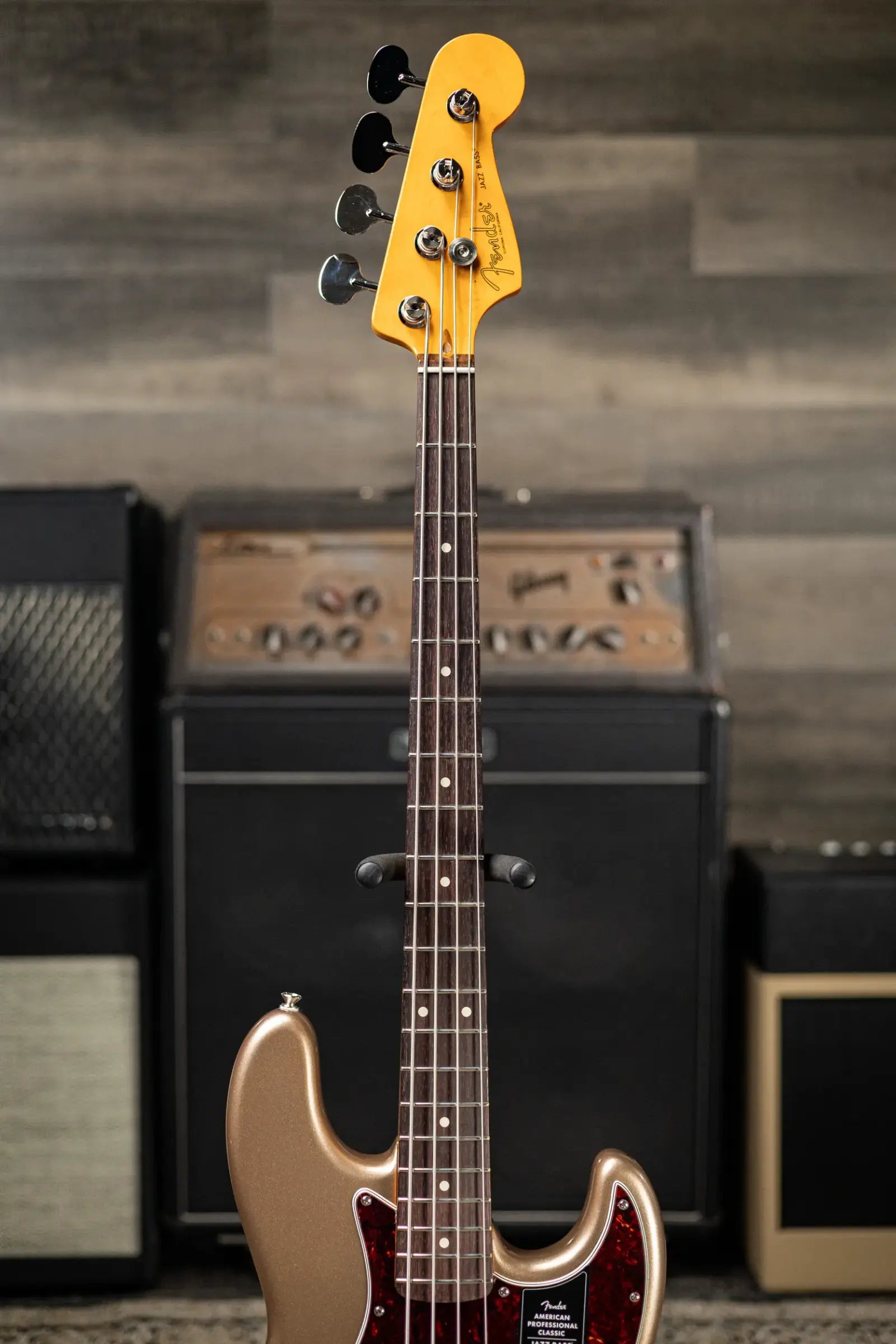 Fender American Professional Classic Jazz Bass - Faded Firemist Gold with Gig Bag