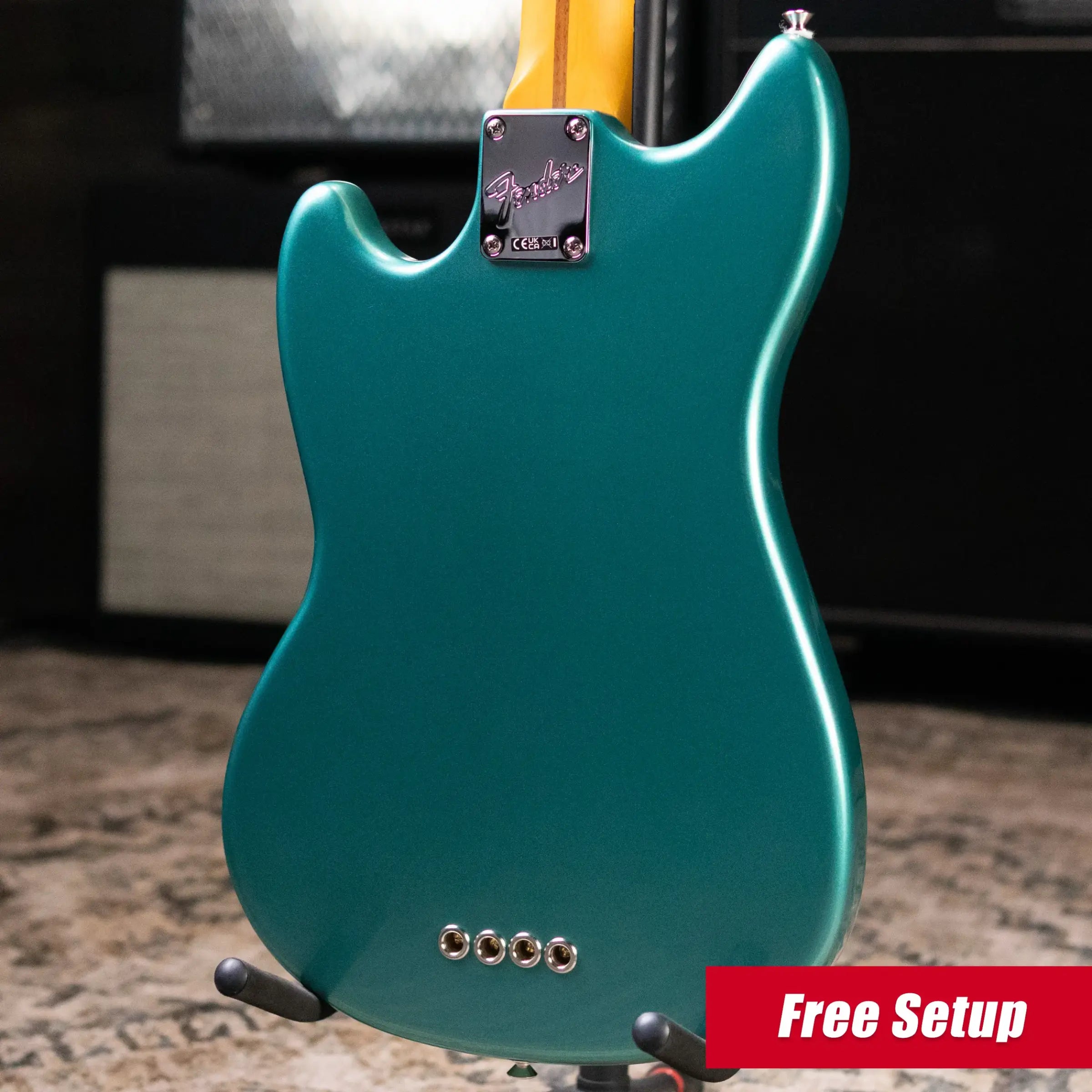 Fender American Professional Classic Mustang Bass - Faded Sherwood Green Metallic with Gig Bag